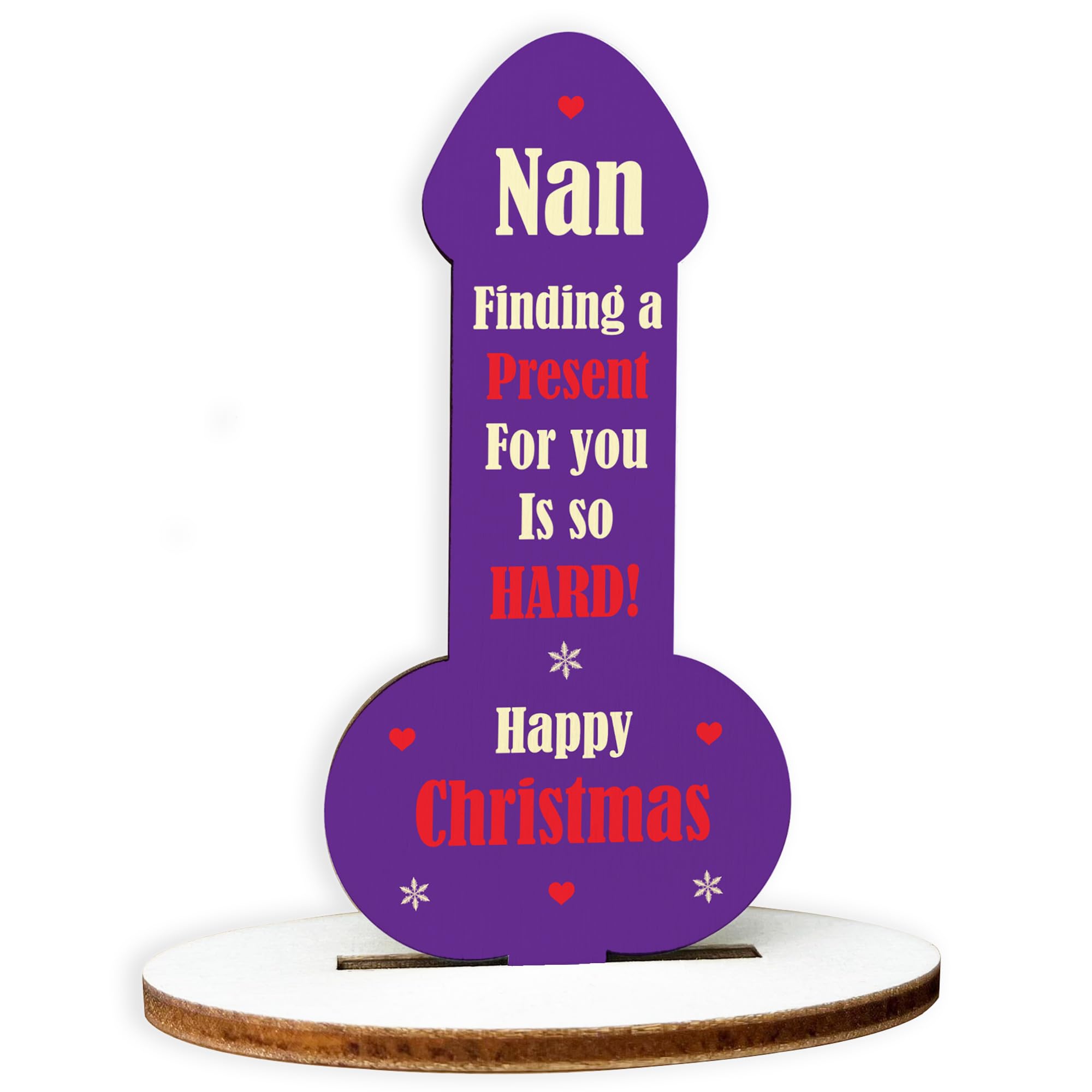 Red Ocean Funny Nan Gifts From Grandchildren Rude For Christmas Novelty Grandparent Funny Wooden Plaque Gift