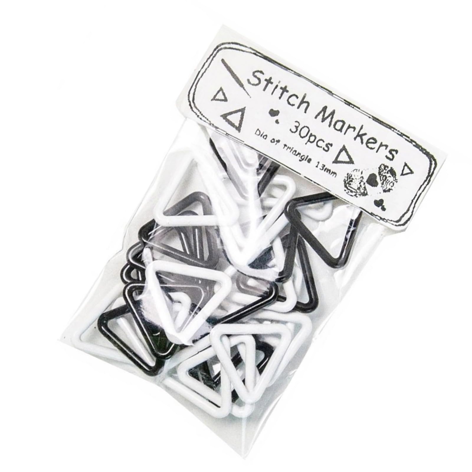 OSNIYAW 30Pcs Triangular Stitching Markers Clip Metal Stitching for Crochet Knitting and Dressmaking Garment Making Metal Thread