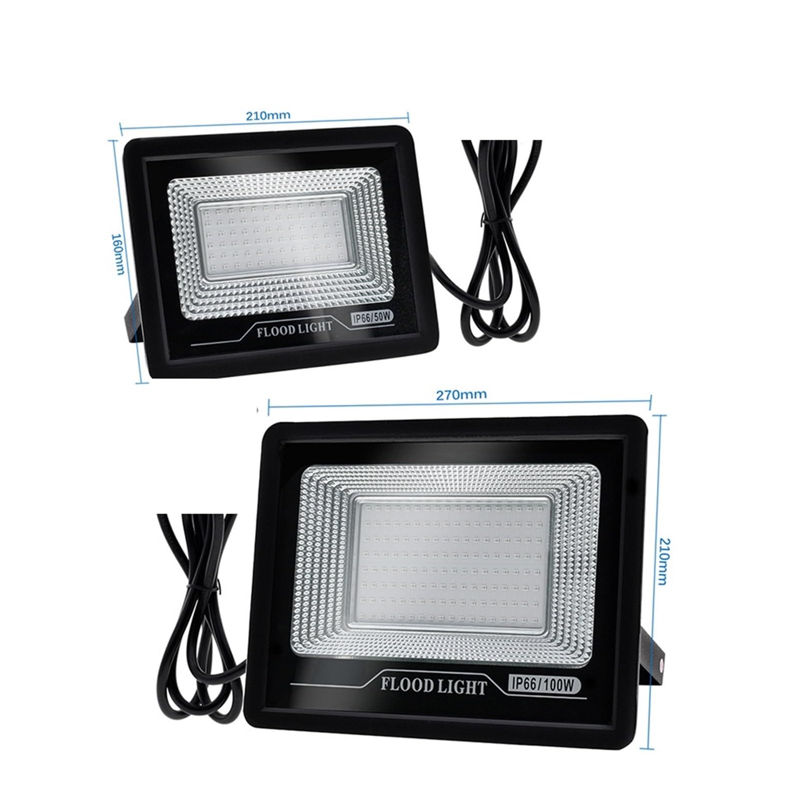 100W 150W LED UV luz negra reflector ultravioleta IP66 impermeable UV LED luz negra for decoración de escenario de fiesta Con disipación de calor eficiente(Black_100W)
