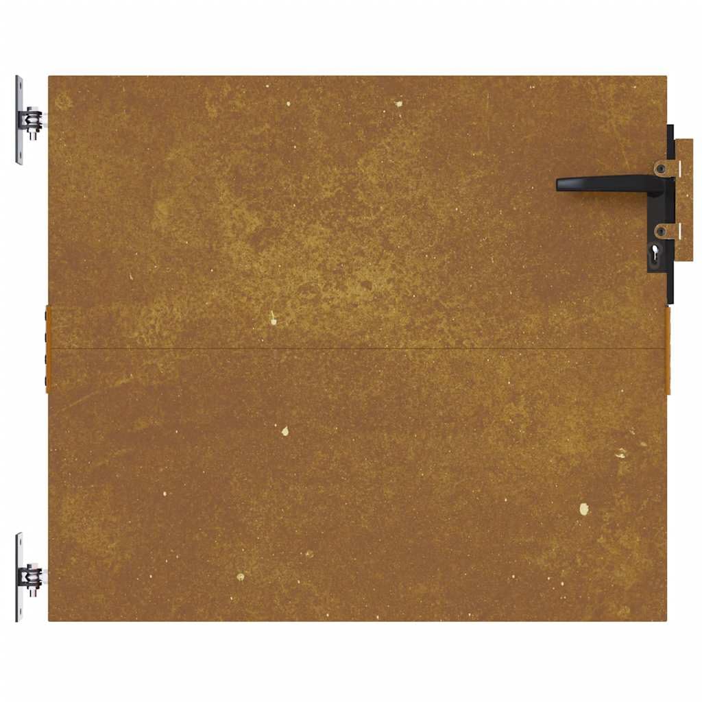 vidaXL Puerta de jardín Acero corten 85x75 cm, Puerta de Metal, Puerta de jardín Delantera, Puerta de jardín con Cerradura, Puerta de Acero
