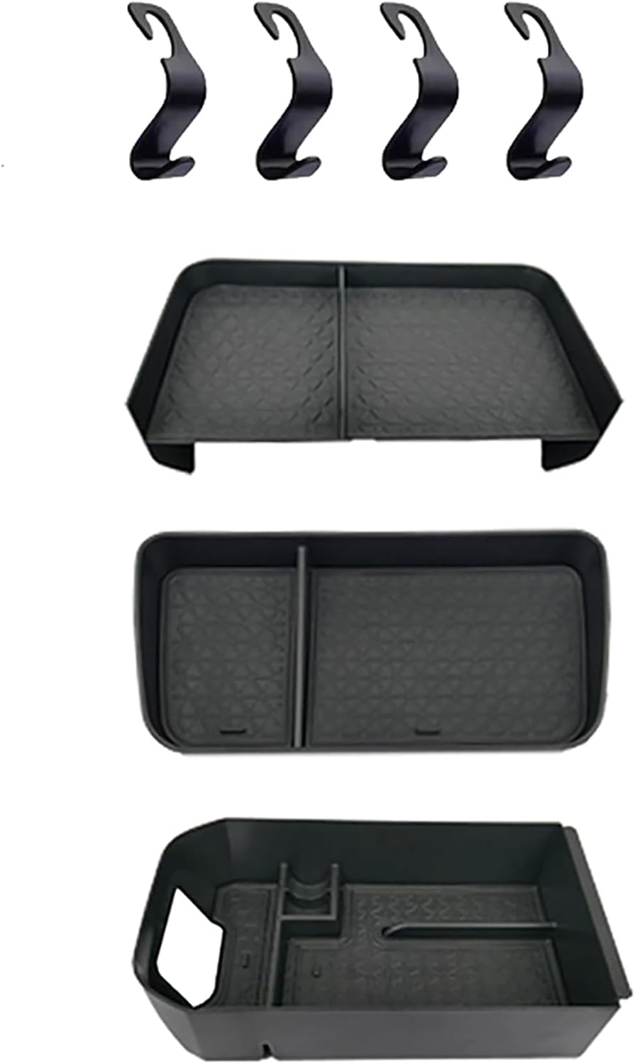 Upgrated 3PCS Center Console Organizer for Toyota RAV4 2026 2025 2024 2023 2022-2019 ABS Dashboard Storage Organizer, Console Divider Storage Tray, Armrest Storage Box for RAV 4 Interior Accessories