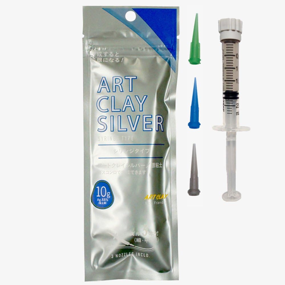 Art Clay Silver Syringe Type 10g (With Three Nozzle) A 281 (Japan Import)