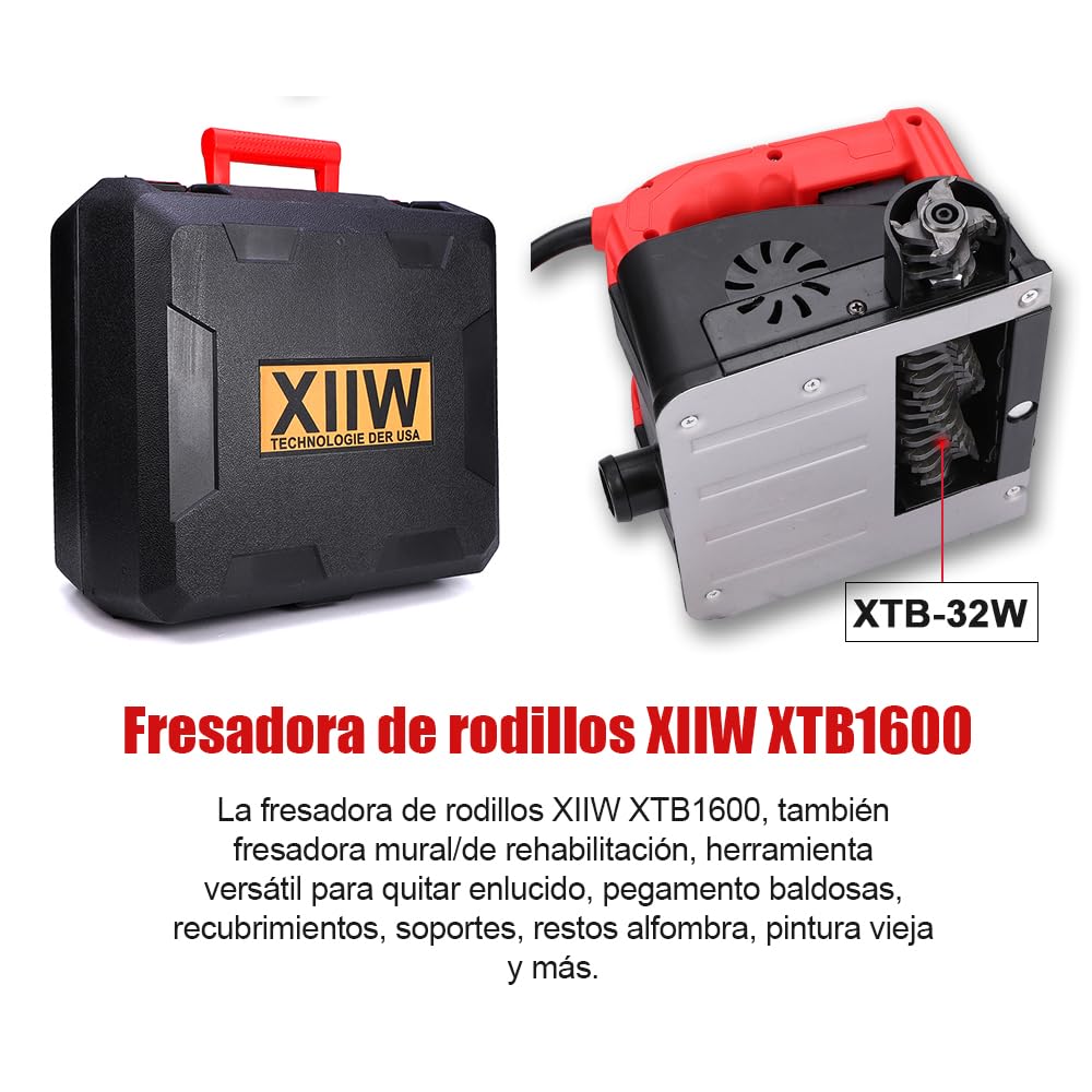 Fresadora de hormigón para hormigón, 4000 UPM, 1600 W | Fresadora de rehabilitación para granito de concreto, pintura antigua, cerámica