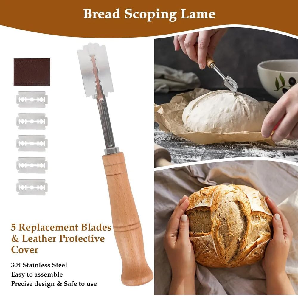 Tarro de masa madre de vidrio para iniciación de masa madre, tarro de masa madre de 28 onzas de boca ancha con tapa de bambú, cuchara de madera, cubierta de tela, banda de alimentación, kit ideal de