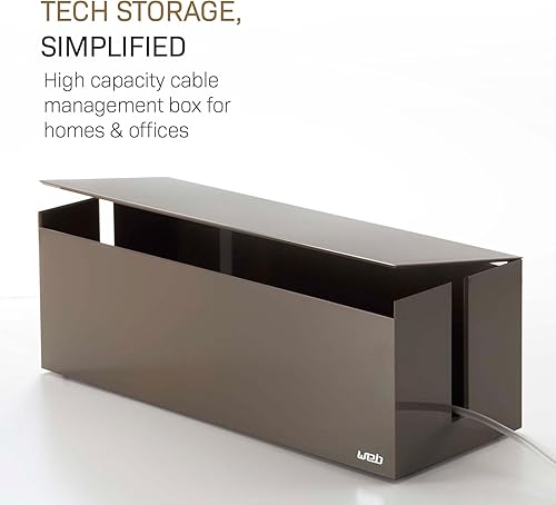 Miniatura 3 de YAMAZAKI Home Cable Box-Outlet Cable Organizador de almacenamiento, protector de cubierta