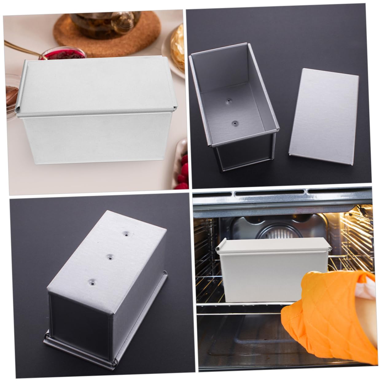 SHOWERORO Molde Para Pan De Metal Molde Para Hornear Bandeja Para Hornear Pan Fácil De Usar Profesional