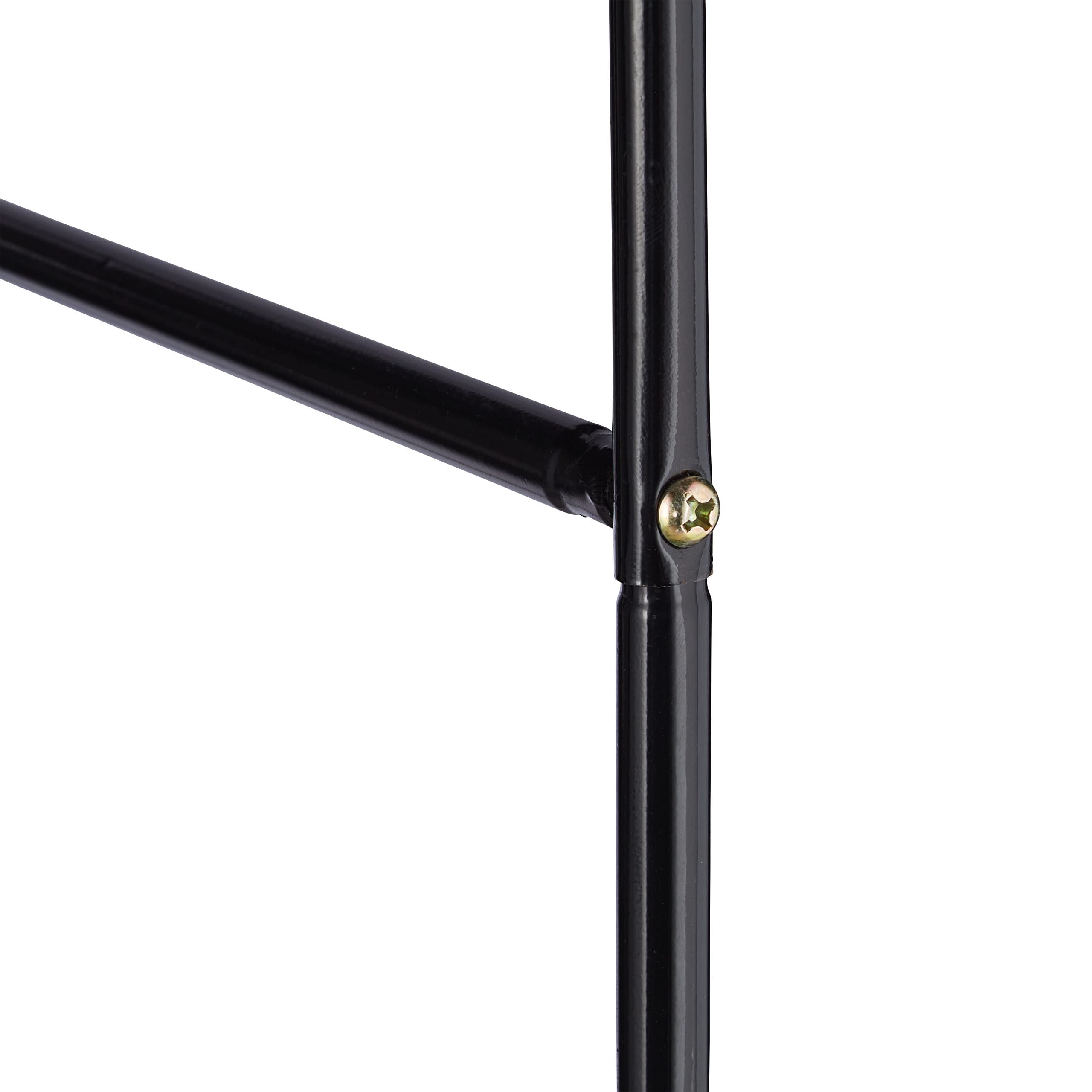 Relaxdays Arco per Rampicanti da Giardino, Sostegno in Ferro per Rose, HxLxP: 260x140x38 cm, Supporto per Piante, Nero
