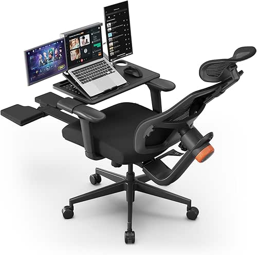 Newtral Office Chair Ergonomic with Footrest, Auto-Following Lumbar Support, High