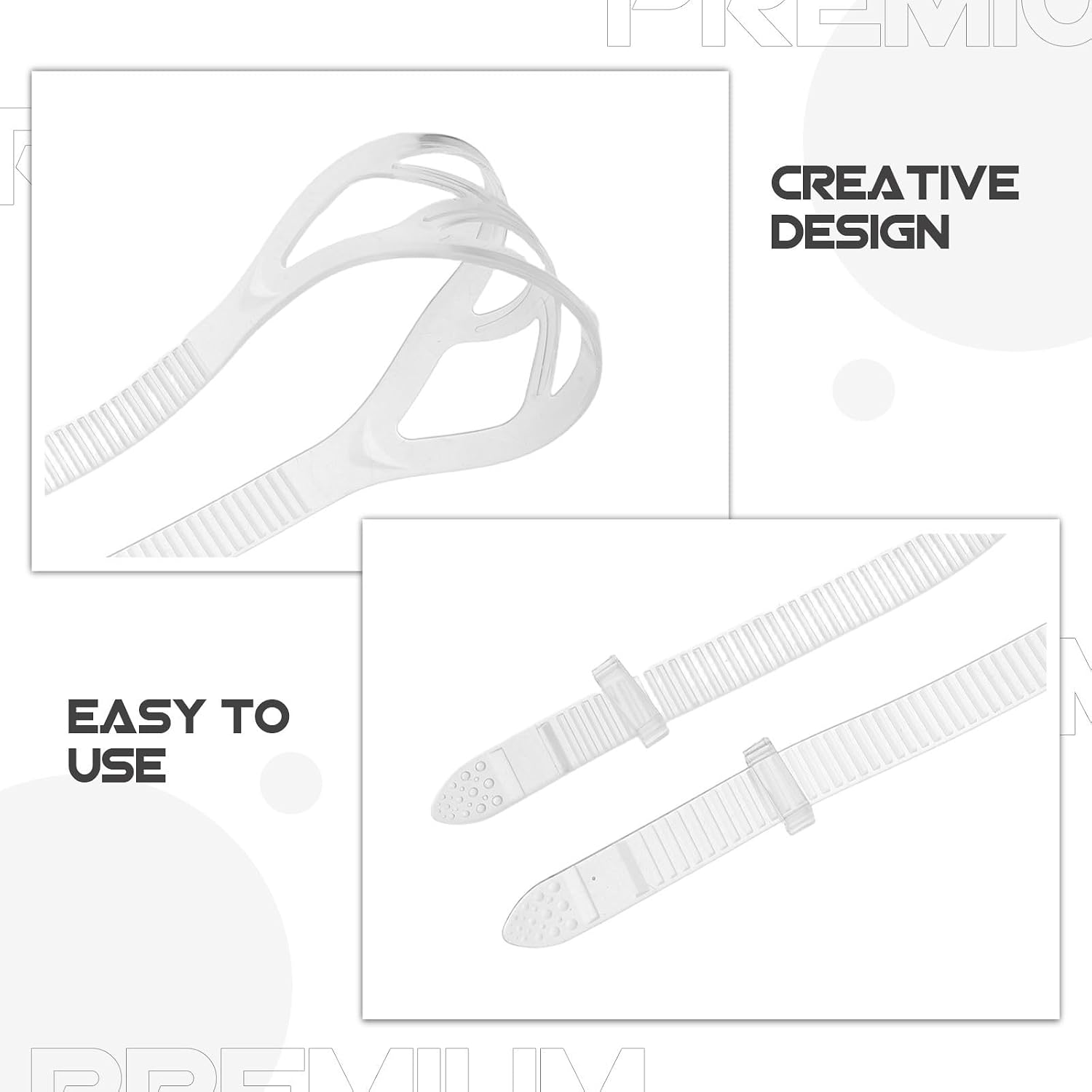 5pcs Adjustable Silicone Scuba Diving Mask Strap Replacement with Snorkel Keeper Band for Adult Swim Goggles, Antiaging and Universal Compatibility for Recreational