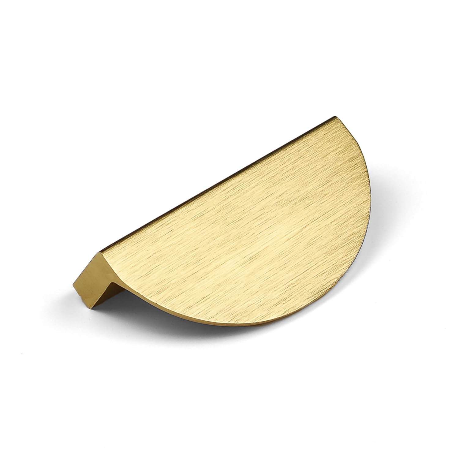 64mm Satin Brass Gold Half Moon Pull Kitchen Cabinet Cupboard Door Drawer Cup Handle