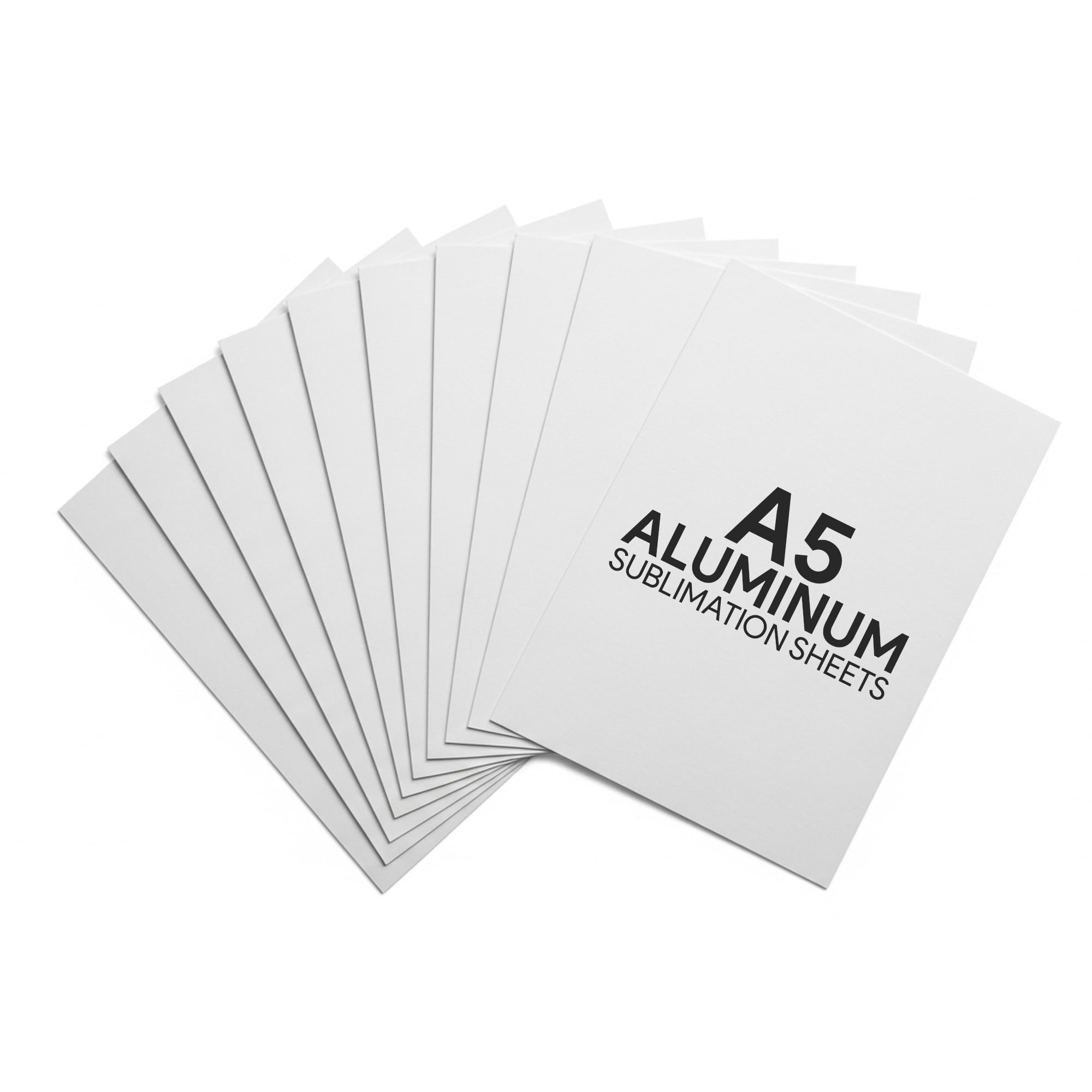 Sublimation Blank Aluminium Sheet 21x14 cm – Gloss White A5 Size for Heat Press Transfers, Personalised Photo Panels & Signage (20 Pack)