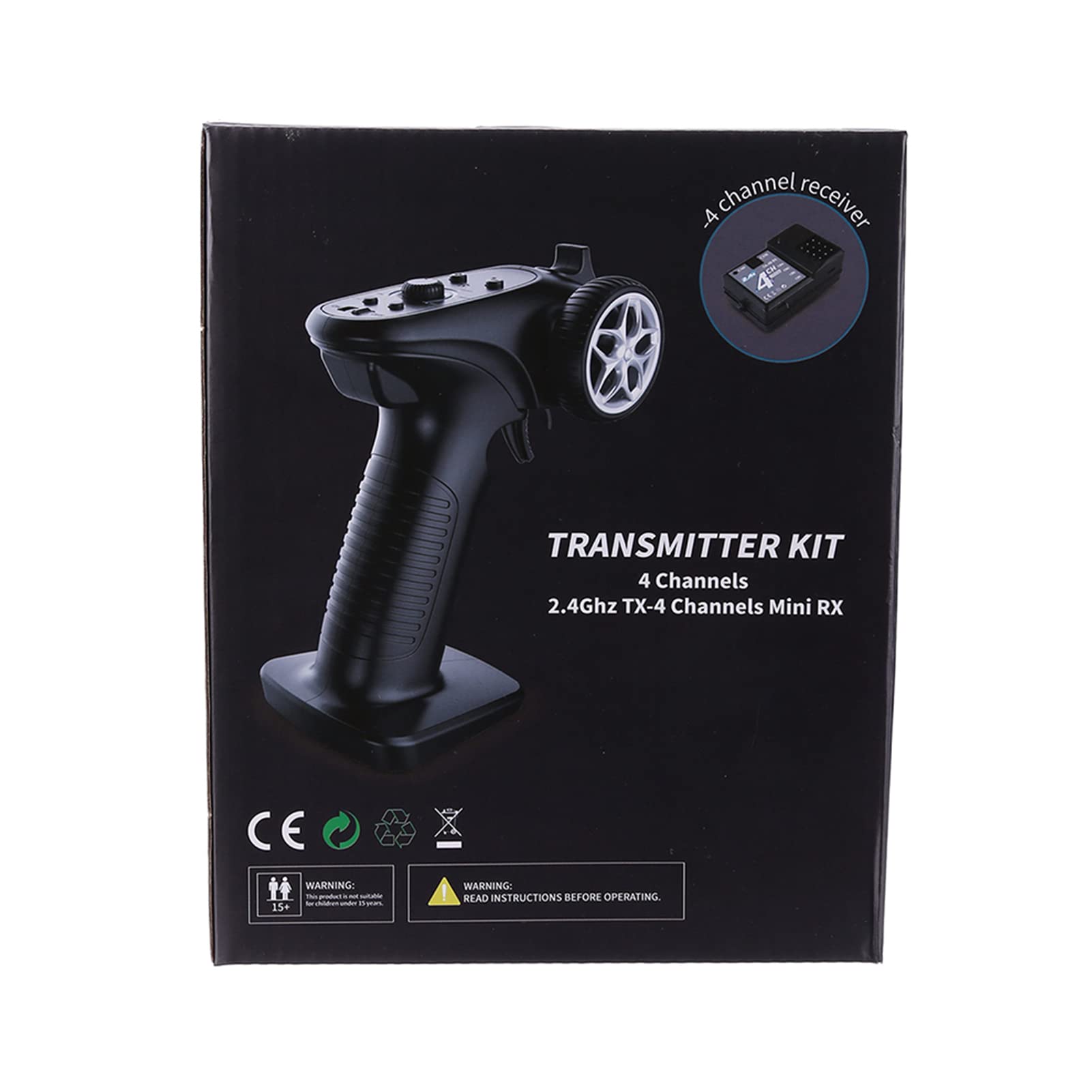 Émetteur et récepteur RC,Émetteur et récepteur étanches - Contrôleur Radio à Di 2,4 GHz pour chenilles RC, dérive, Balance, Voitures RC et Bateaux