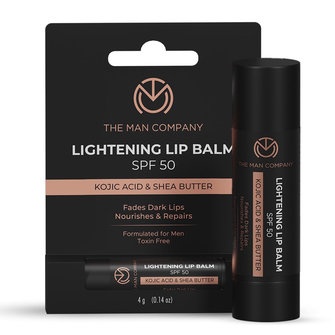 The Man Company Lightening Lip Balm for Dark Lips | For Man | Brightens Lips | Non Tinted | Sun Protection with SPF50 | Hydrates | Fades Lip Pigmentation | Kojic Acid & Shea Butter| For Dry-picture-33