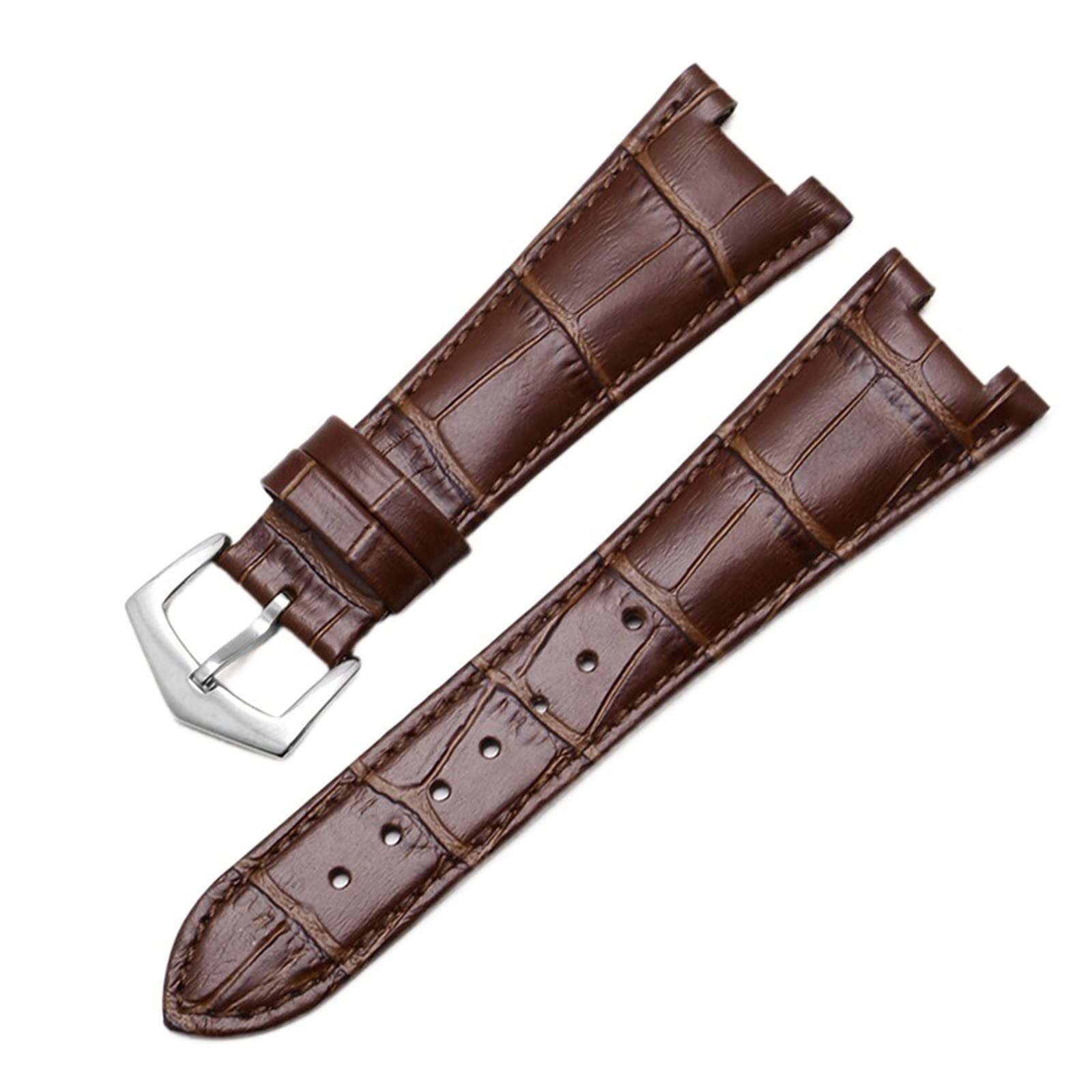 Pasek z prawdziwej skóry do Patek Philippe 5711 5712G Nautilus męskie i damskie zegarki specjalny pasek z wycięciem 25 mm * 12 mm