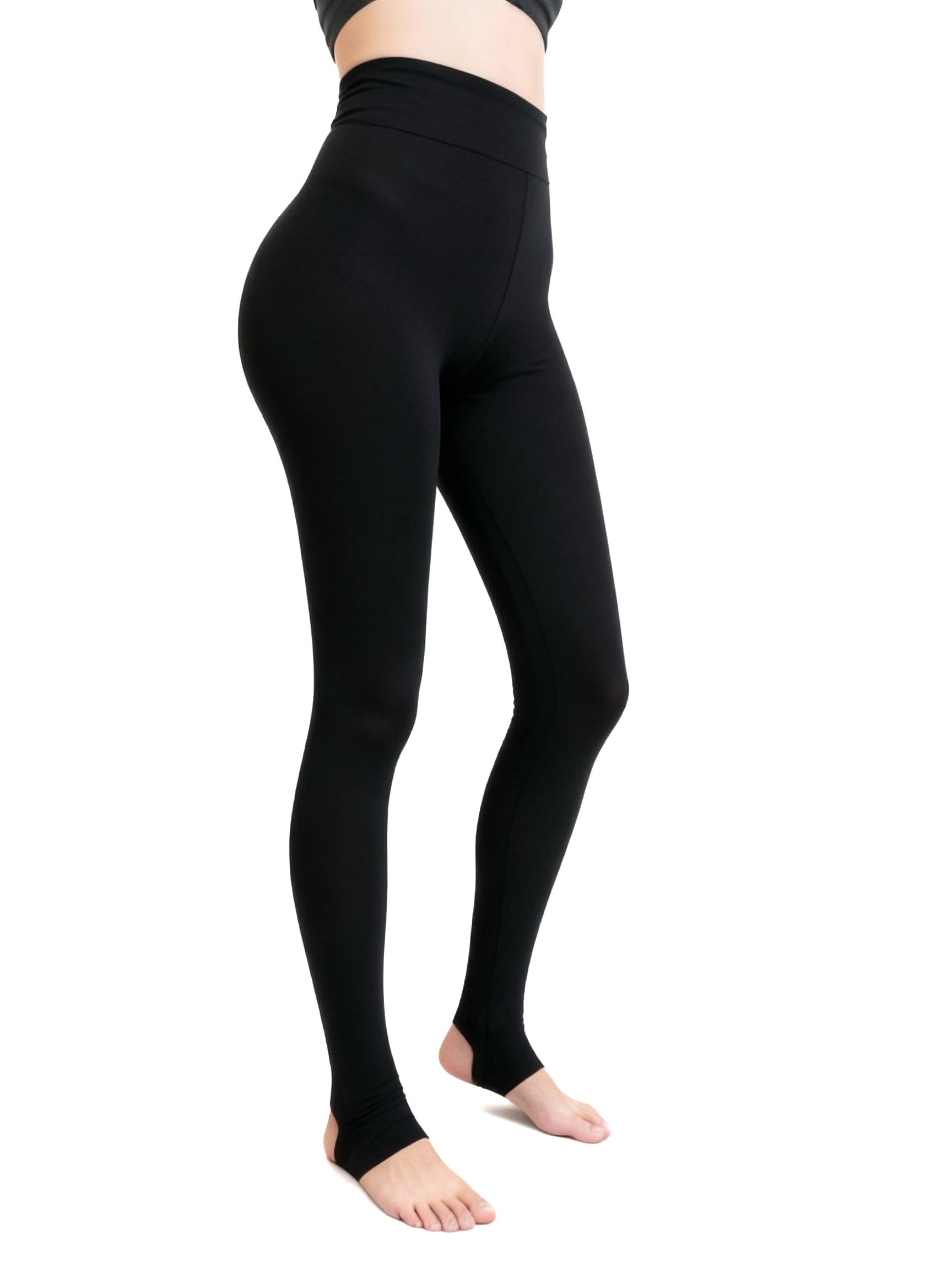 Hillblake Women's Open Toe High-Waisted Black Tights, 40 Denier Semi-Sheer Pantyhose, Professional Opaque Hosiery With Comfort Waistband (Uk, L, )