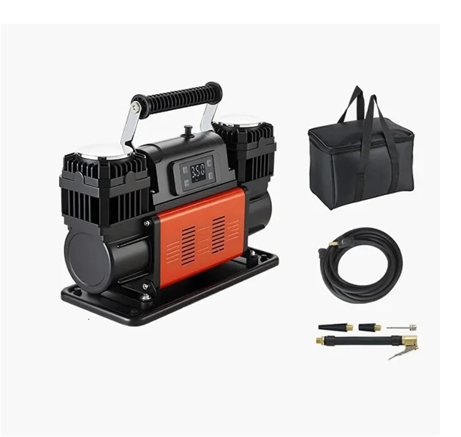 pompka do opon Pompka do opon 12V 150PSI pompa powietrza z cyfrowymi adapterami wyświetlacza LCD do samochodu ciężarowego SUV podwójny cylinder Przenośne kompresory powietrza