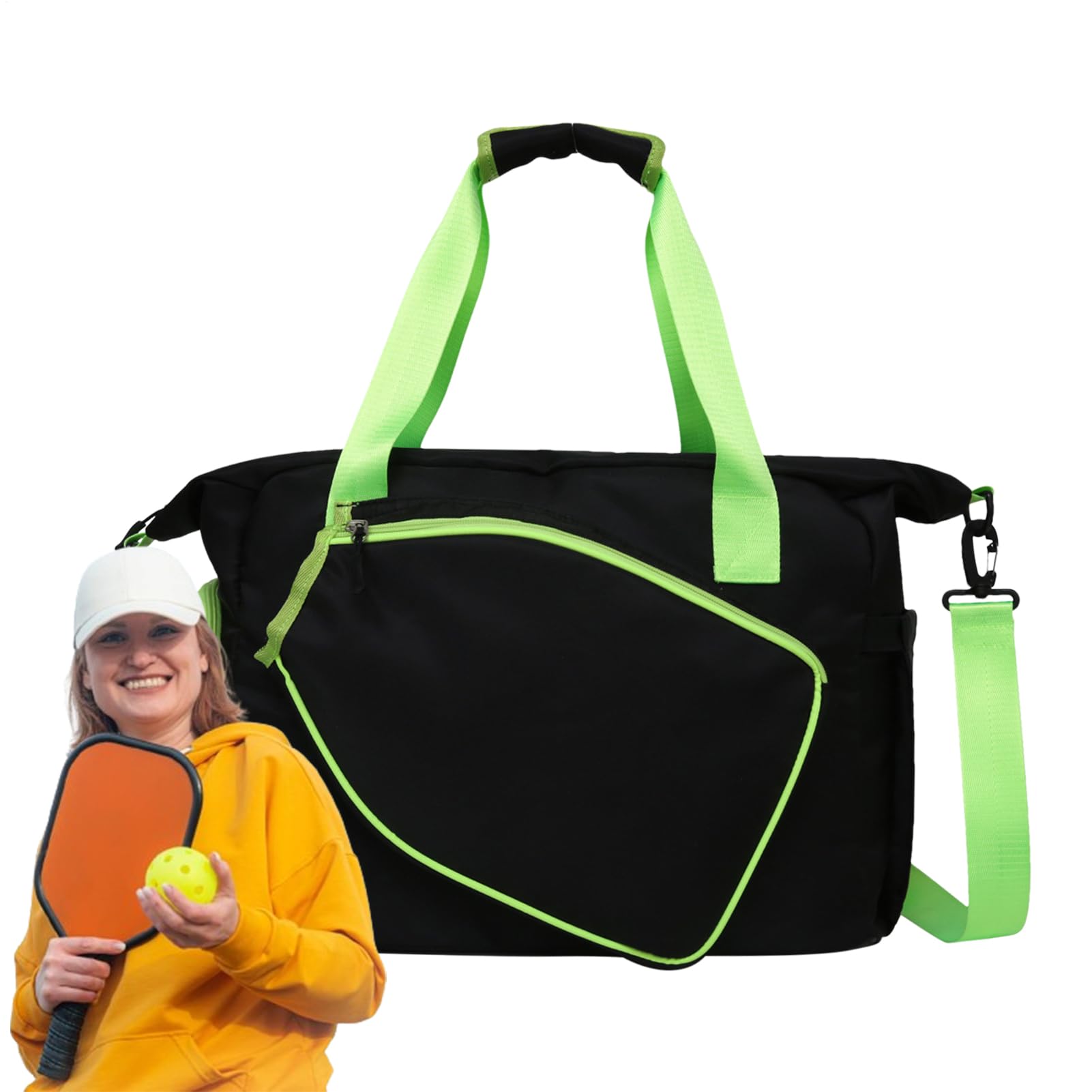 Bolsa de pickleball grande e impermeable con compartimentos para calzado y botella 8