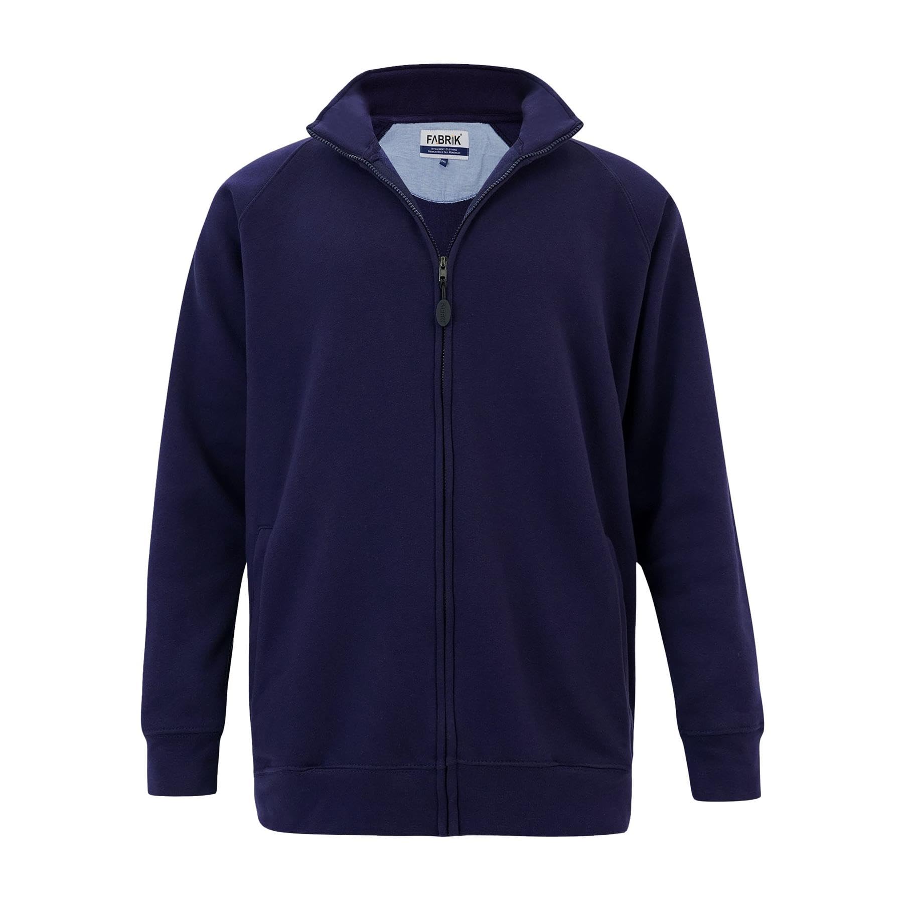 Fabrik Fleece Zip Sweat Top for Men (2409) in Navy, 3XL
