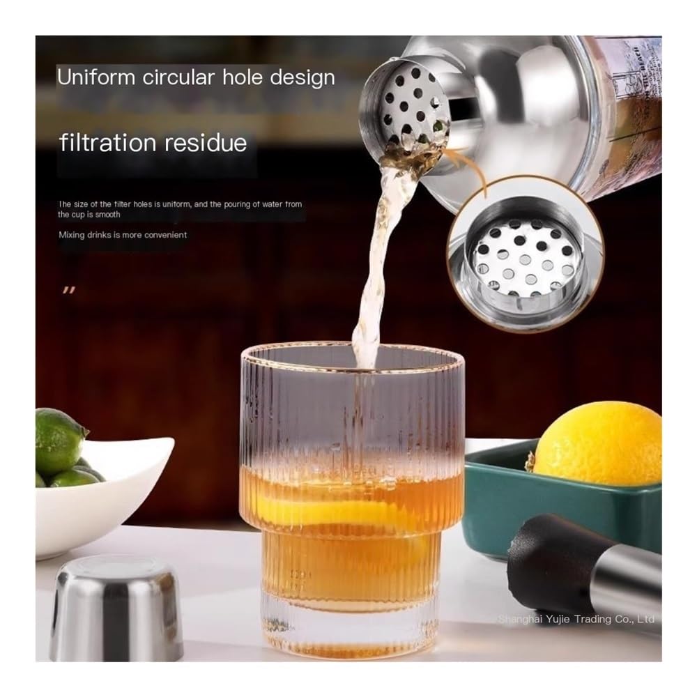 Coctelera Juego de 4 cocteleras de vidrio: herramientas de mezcla de acero inoxidable de primera calidad for bartenders