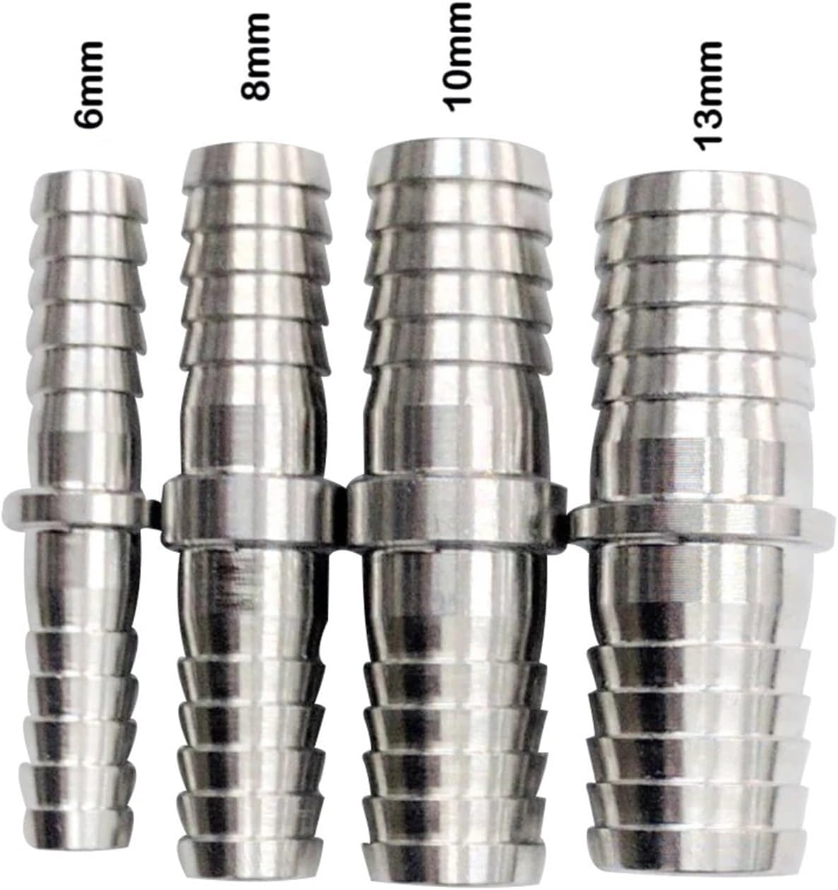 1Pcs Stainless Joiner - 6/8/10/13mm Barb connector fitting bar tool(6mm)