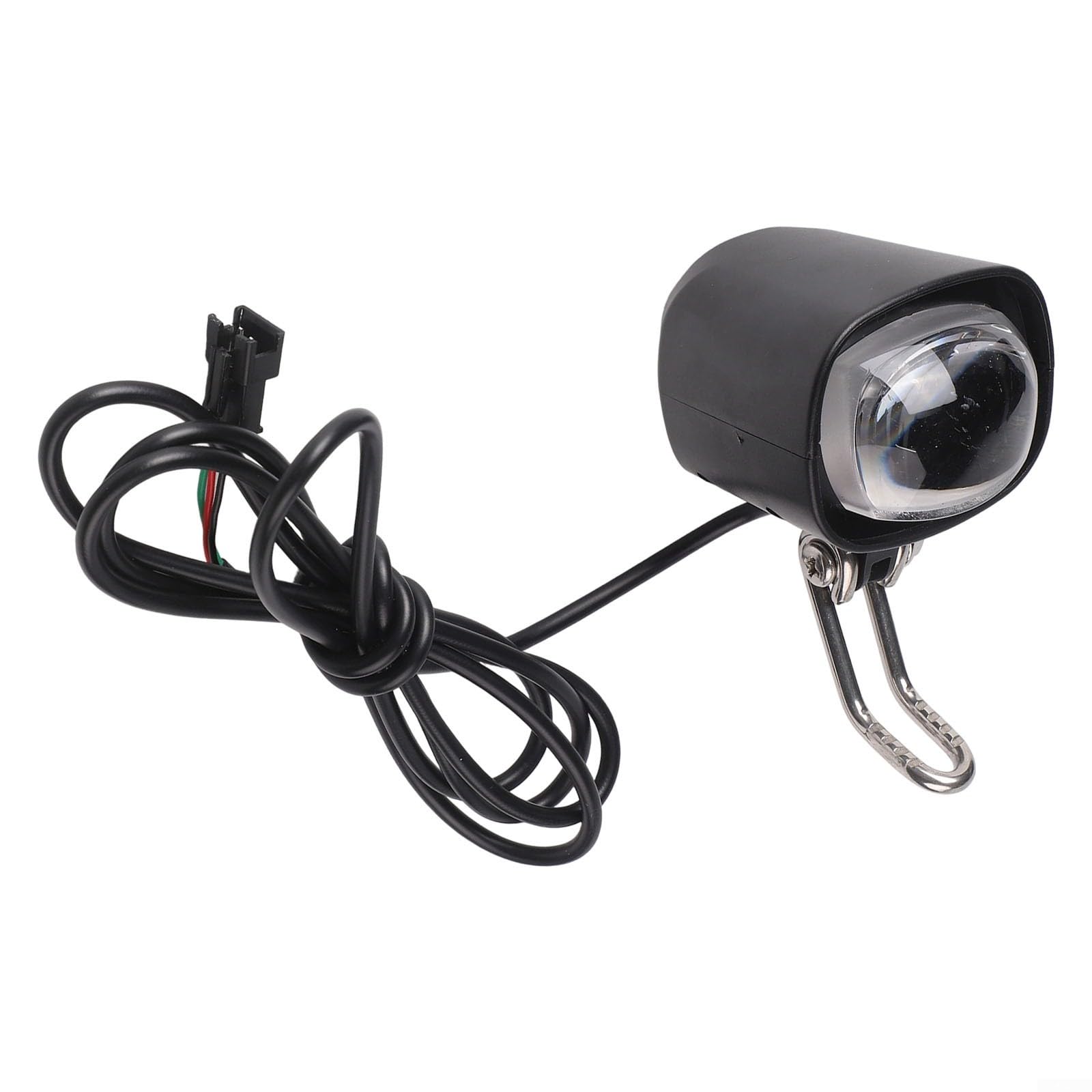 Fanale anteriore a LED per bicicletta elettrica, 36-60 V, in ABS, impermeabile, con corno per e-scooter per e-bike, compatibile con collegamento a 3 linee