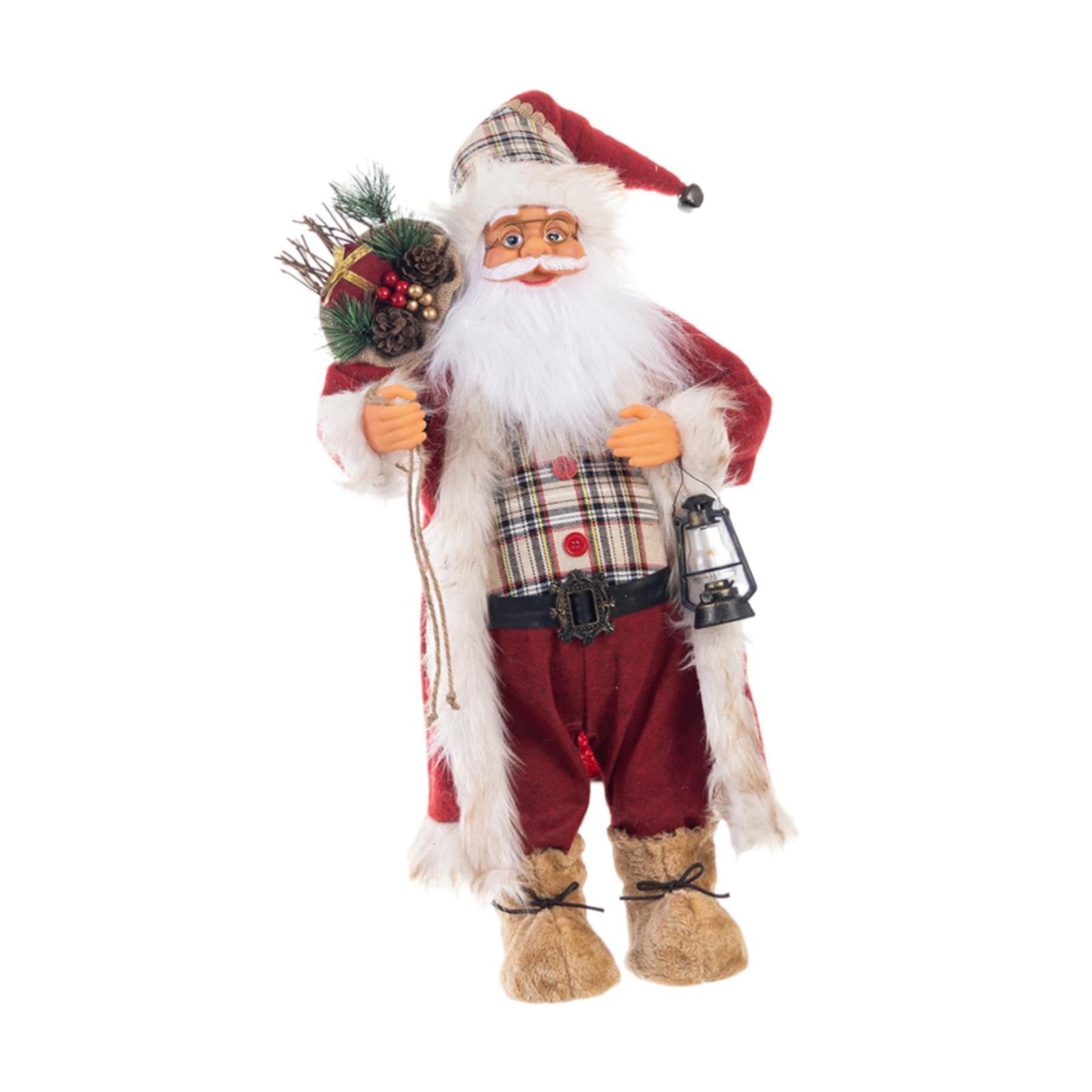 Figura Decorativa Navideña, Muñeca de Colección Hecha de Tela Tejida a Mano, Ideal para La Sala de Estar Y El Hogar, Regalo, 60cm