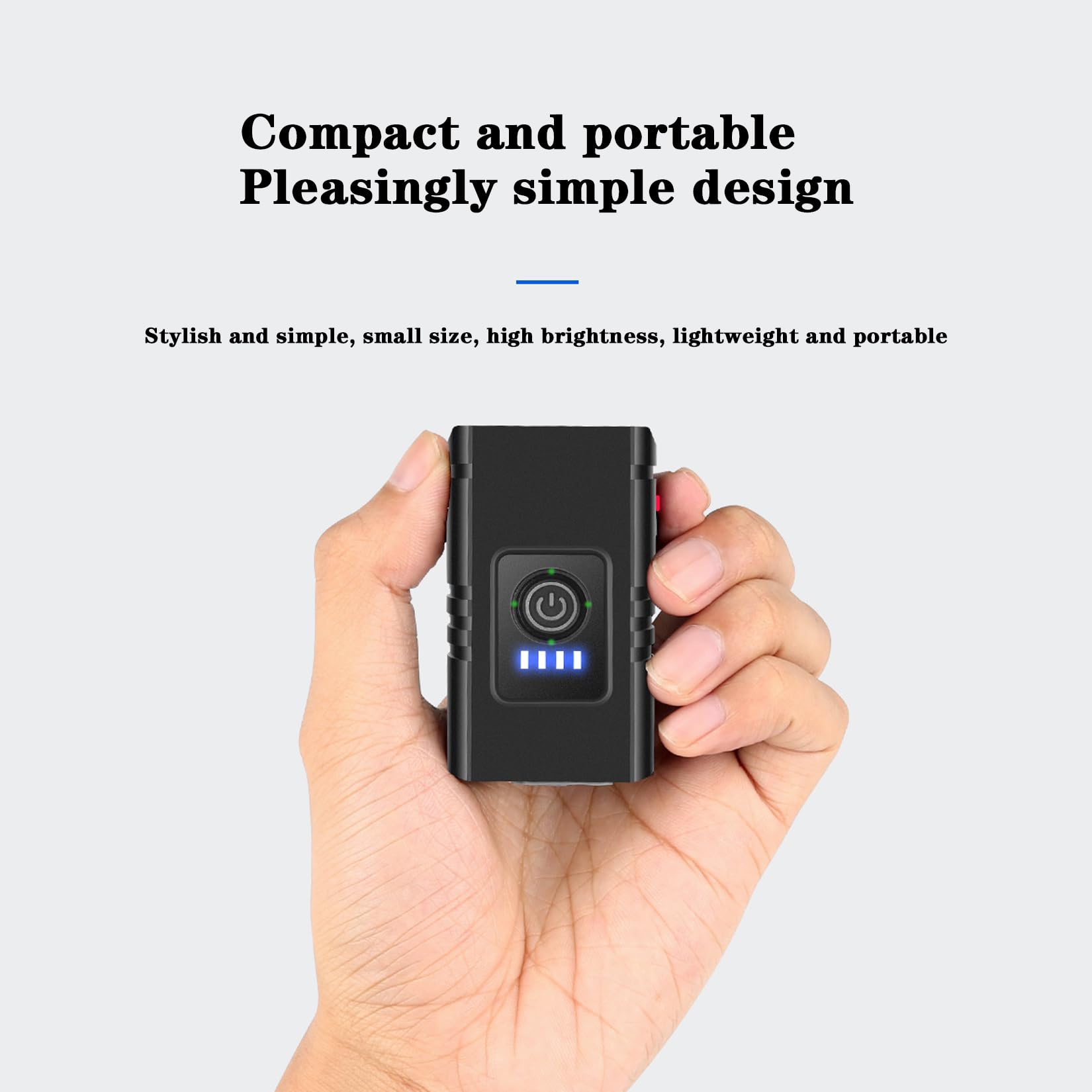 Kit d'éclairage pour vélo, 1200mAh-6 Feux de Vitesse-Chargeur USB-lumières tricolores-indicateur de Batterie, 6.5 * 3.7 * 2.5CM
