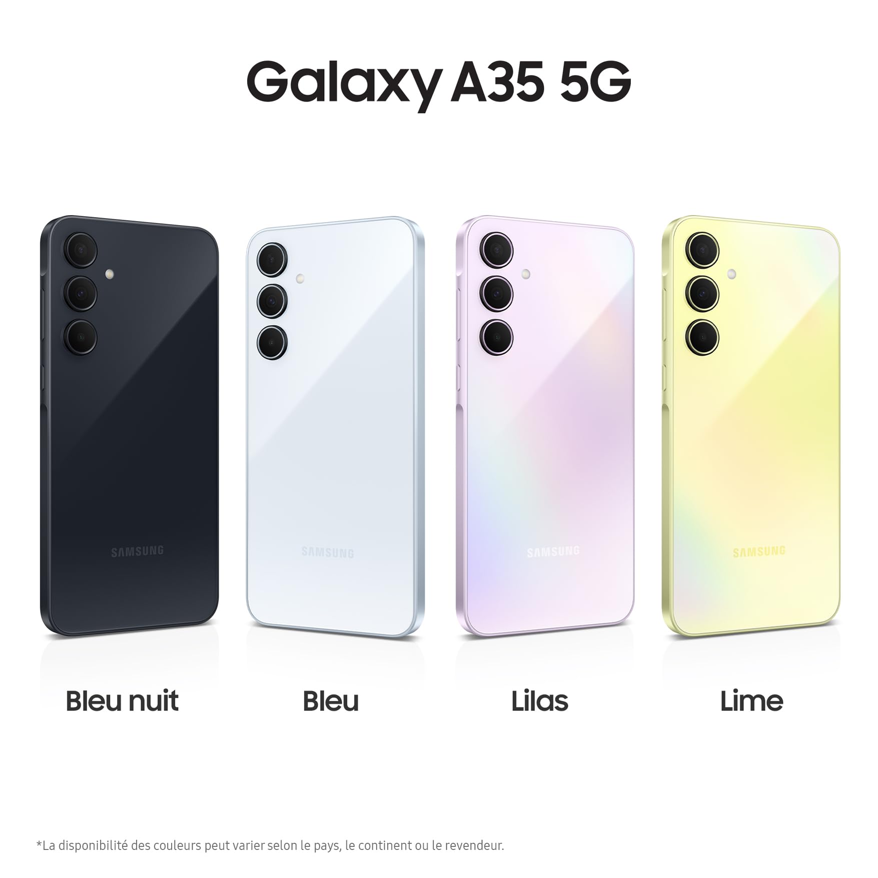 Samsung Galaxy A35 5G, Smartphone Android, 128 Go, Chargeur Secteur Rapide 25W Inclus [Exclusivité Amazon], Smartphone déverrouillé, Lilas, Version FR