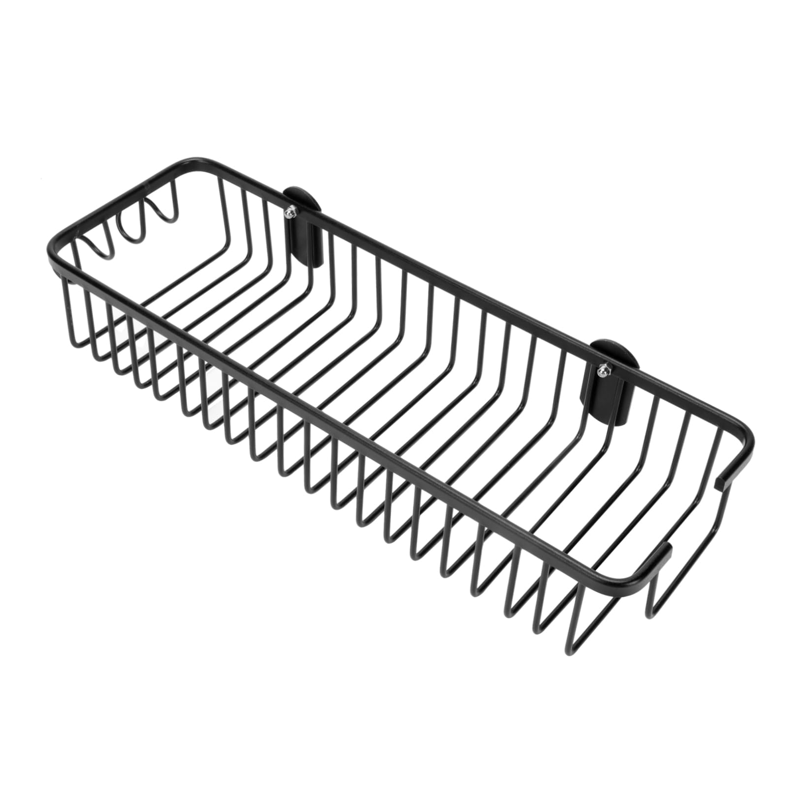 MUCKLILY 1Pc Non Punch Adhesive Aluminum Storage Mounted Mesh Shelf for Bathroom Kitchen Sturdy Design Easy Installation Elegant