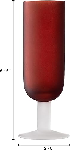 Miniatura 3 de elle decor Juego de 4 copas de vidrio esmerilado para Prosecco, champán, vino blanco, 6.6 onzas, elegante cristalería de champán para boda,