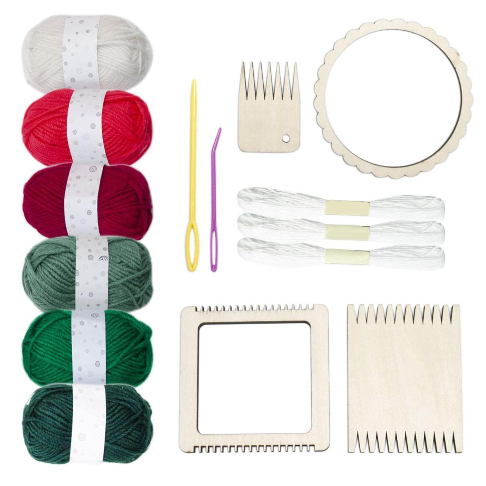 Enakshi® Weaving Kit Supplies Mini Wooden for Beginners Woven Coaster Pendant Weaving|Crafts | Needlecrafts & Yarn | Weaving | Weaving Looms-image-24