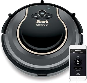 Shark ION Robot Vacuum with Wi-Fi and Voice Control, 0.45 Quarts, in Smoke and Ash, Tri-Brush System (RV750CA)