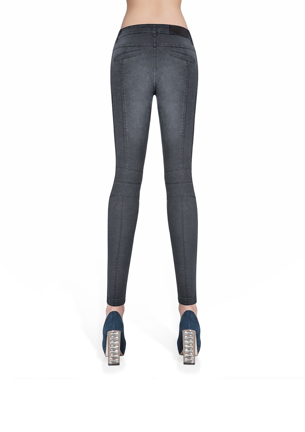 Unten blau Sexy Leggings Handmade Schwarz Größe L