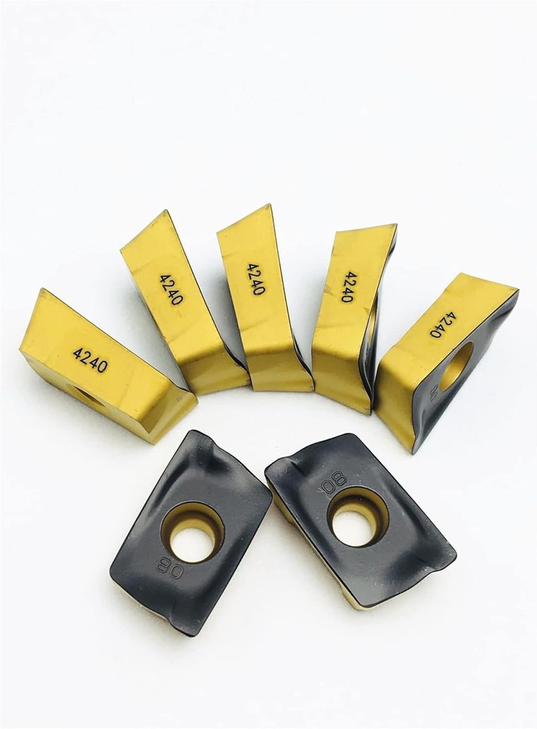 Carbide Milling Cutter 10 Pieces Of Milling Inserts R390-180608M-PM 4240 Carbide Turning Tool (Angle : R390 180608M PM 4240, Shank Diameter : 10PCS(1box))