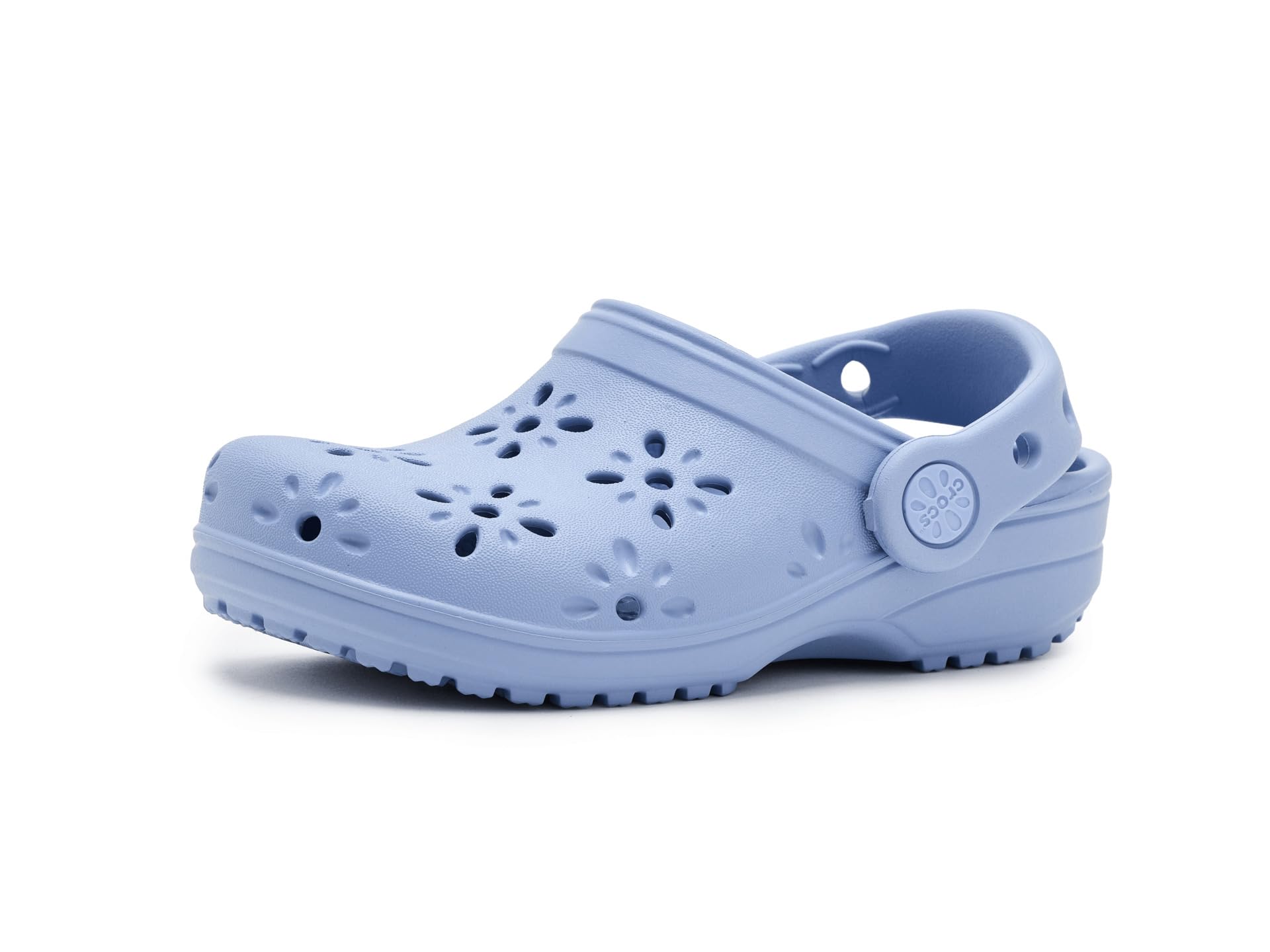 Crocs Kids Classic Clogs with Floral Cut Out Design (Toddler)