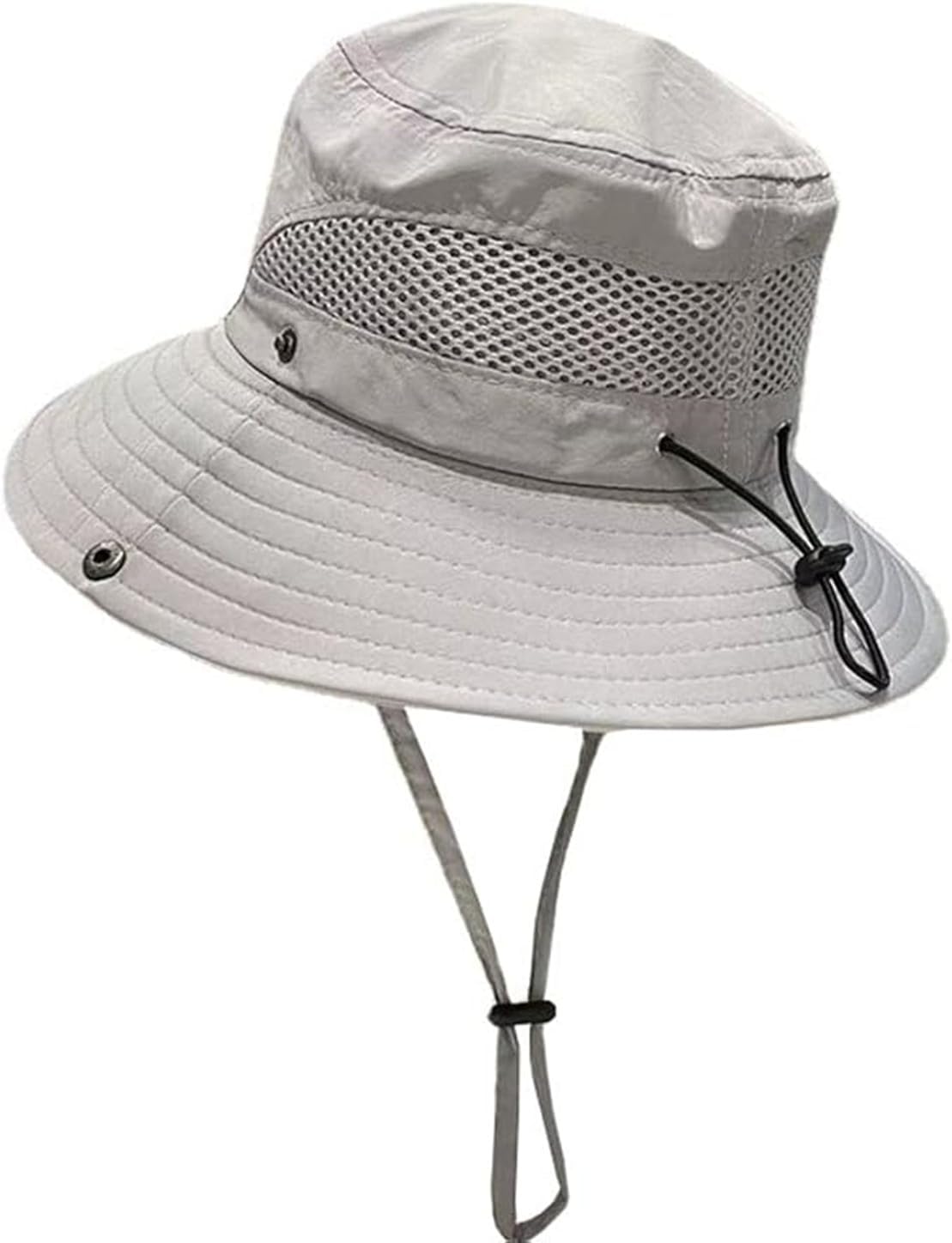 HLLMAN Boys Mesh Sun Hats - Breathable UPF 50+ Wide Brim Fishing Hat Adjustable Kids Sun Hats for 2-10Yrs - Image 2
