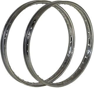 Felgen Set Chrom 1,20 x 17 Zoll 36-Loch für Hercules Honda Kreidler Piaggio Puch Zündapp