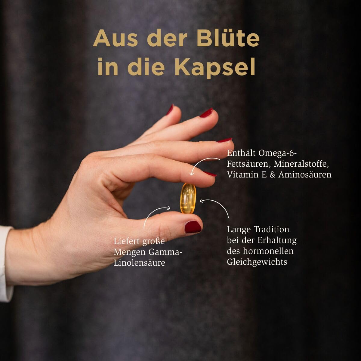 SOLGAR® Nachtkerzenöl 1300mg - Kaltgepresst & Hochdosiert – Unterstützt Hautgesundheit & Hormonelle Balance - 30 Tage Vorrat