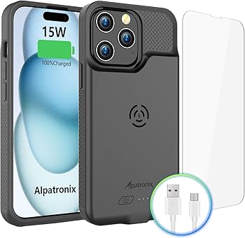 Amazon.com: Alpatronix Battery Case for iPhone 15 Pro Max & 15