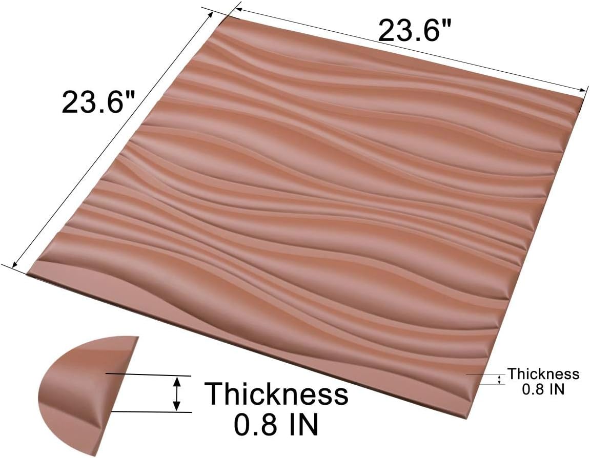 Flаѕh Dеаlѕ - 60% оƒƒ Art3d 3D Leather Tiles Decorative 3D Wall Panels, Chocolate Wave 23.6 x 23.6 (6 Pack)