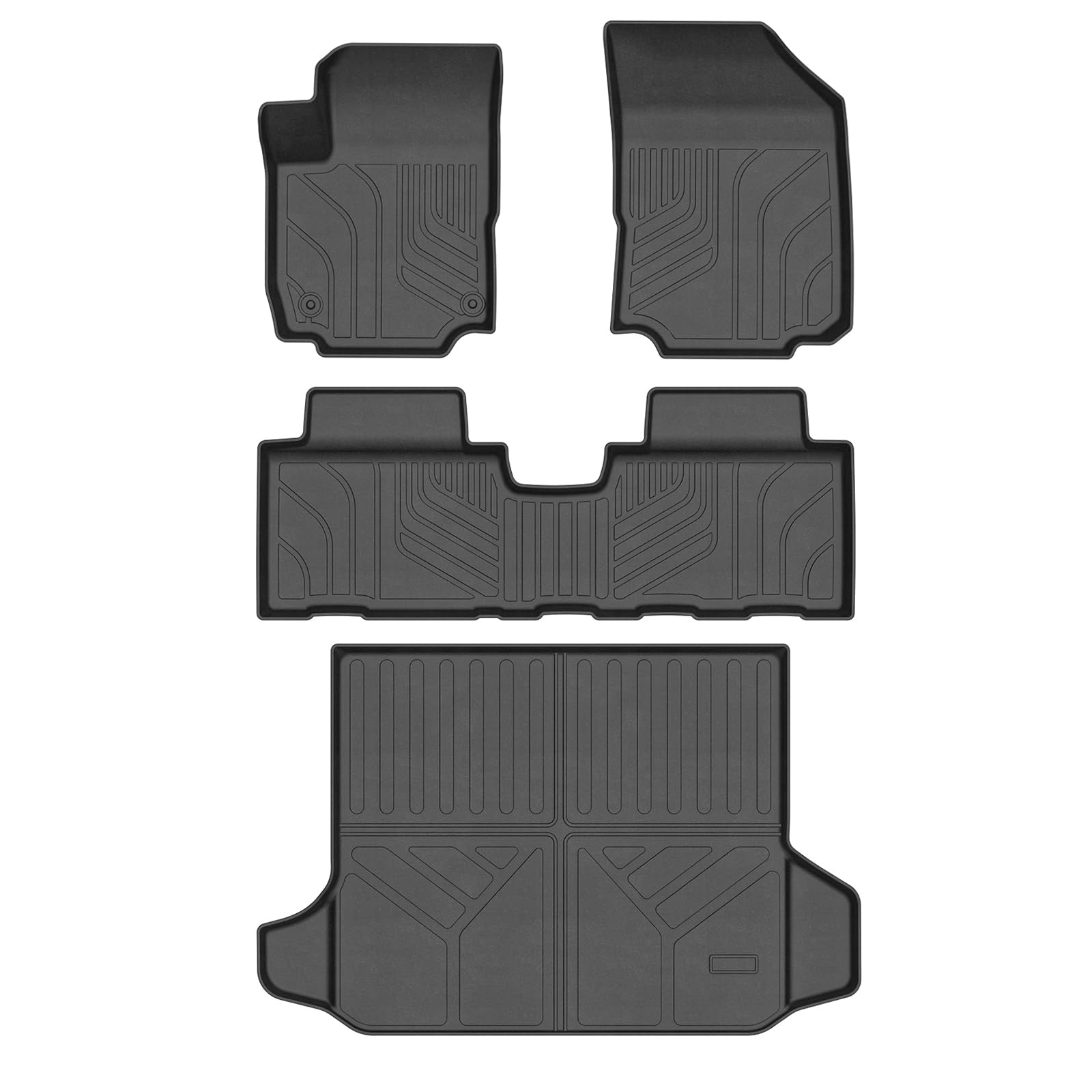 TadaMark Floor Mats Cargo Liner Fit for Chevrolet for Equinox Fit for GMC for Terrain 2018-2024 Black Deep