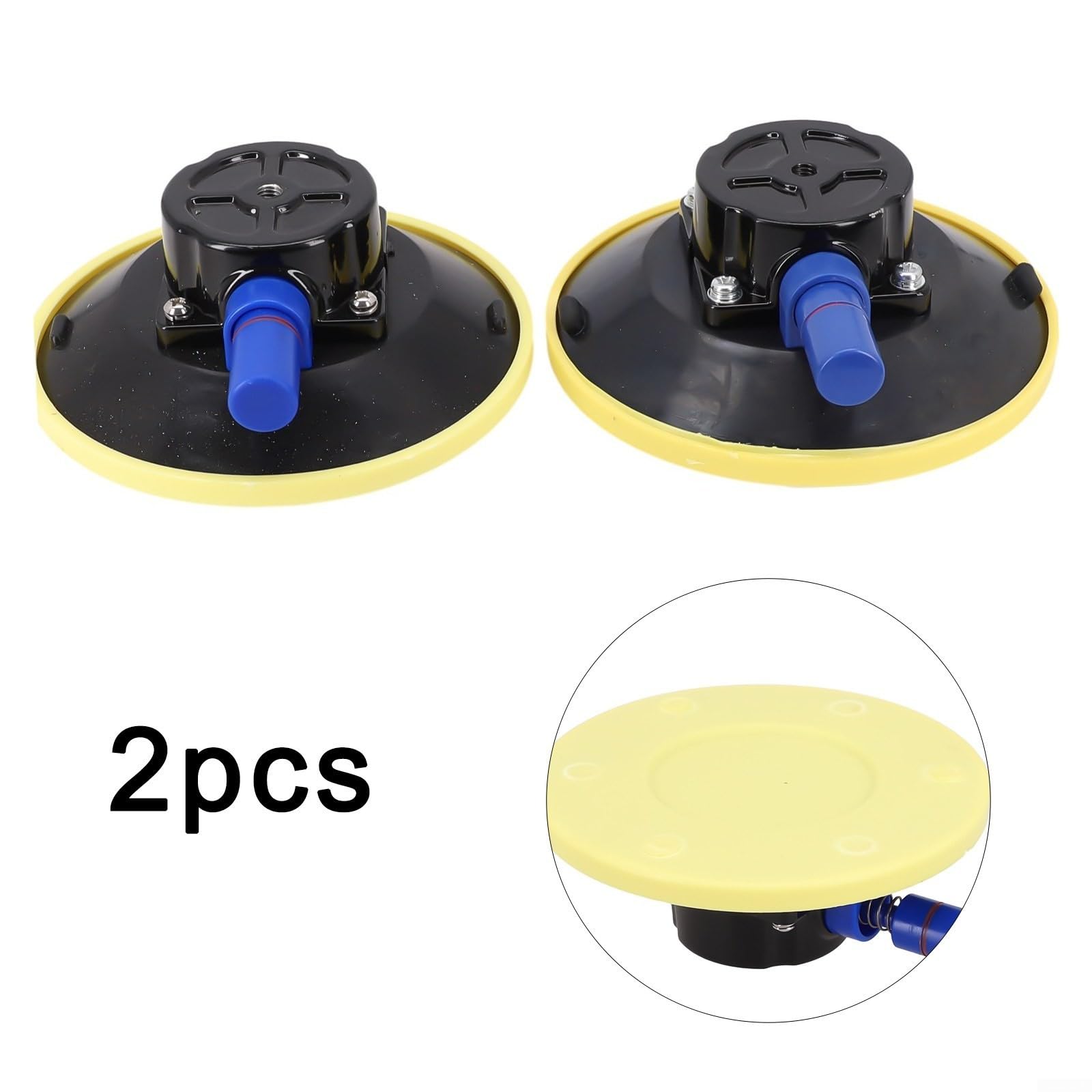 2er-Pack Vakuum-Saugnapfhalter, 150 mm, Handpumpe, Glassauger mit M8-Gewinde für Auto-Reparaturen, Hebewerkzeug