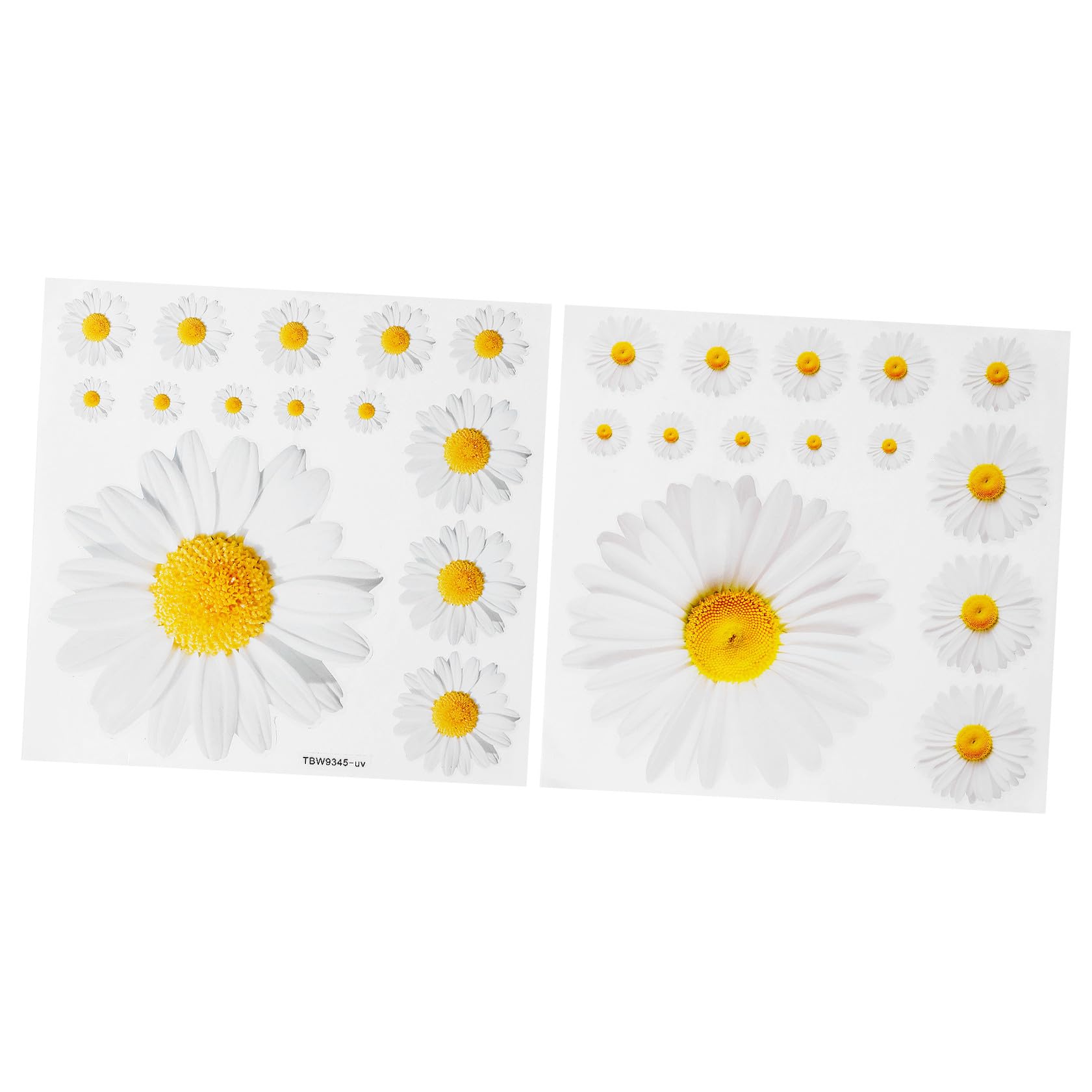 Hohopeti 2 Pegatinas De Pared Vintage Con Margaritas Y Flores Extraíbles Para Decoración Del Hogar Arte Moderno Para Sala De Estar.