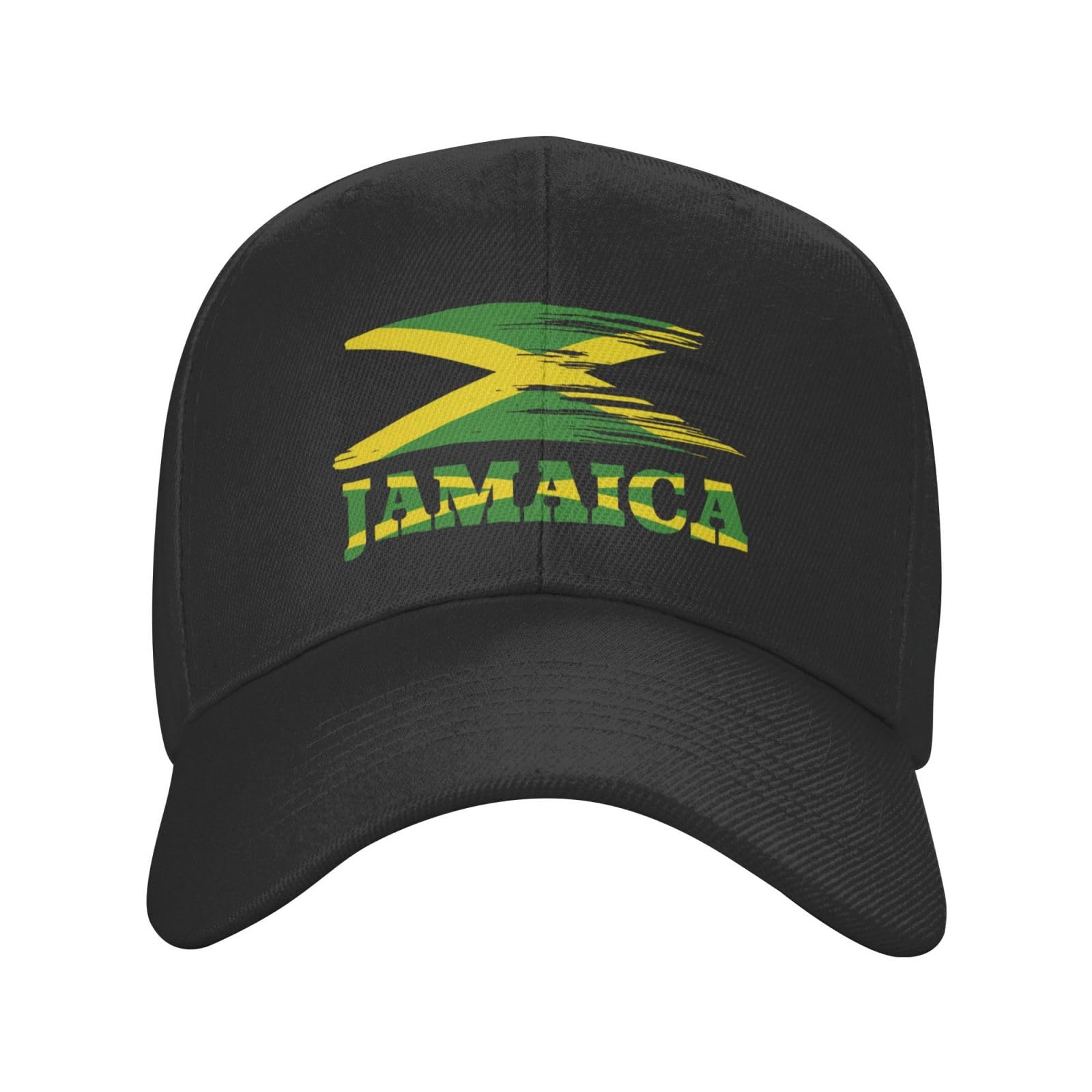 Kwqdozf Unisex Jamaica Jamaican Flag Baseball Cap For Men Women Adjustable Classic Dad Hat Trucker Cap For Running Outdoor Activitieshat