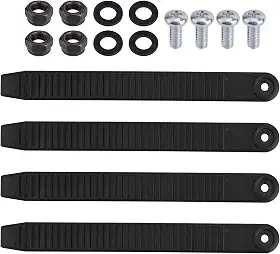 BOXOB 4 peças de fixação para escada de tornozelo para snowboard com parafusos, tiras de snowboard de 20 x 2,2 cm para encadernações, peças de reposição, acessórios de snowboard para entusiastas de