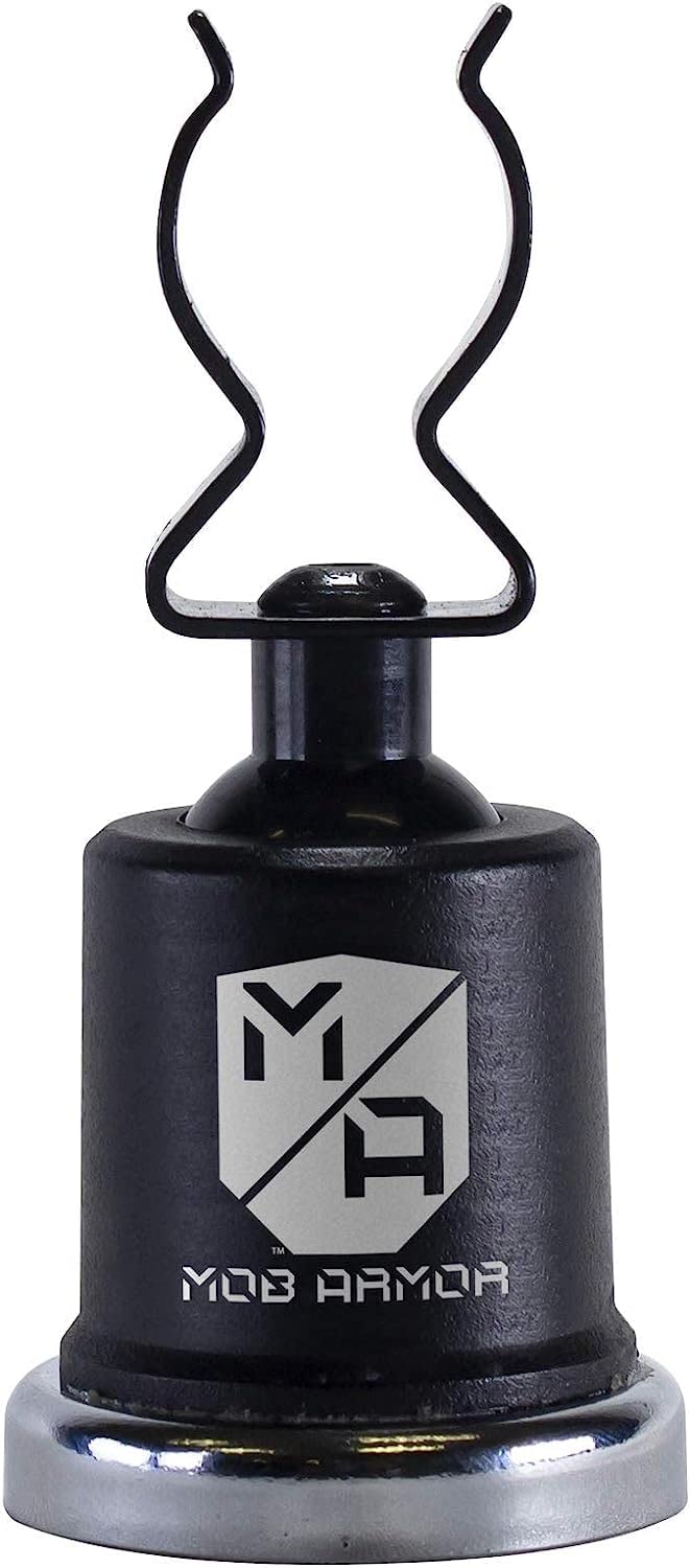 Mob ArmorFlash Grip AA - Aluminum Magnetic Flashlight Mount w/Clip Holder, Suitable for AA Battery Size Flashlights & Bike Lights, Magnetic Base, Attaches to Any Metal Surface & Stands up Securely