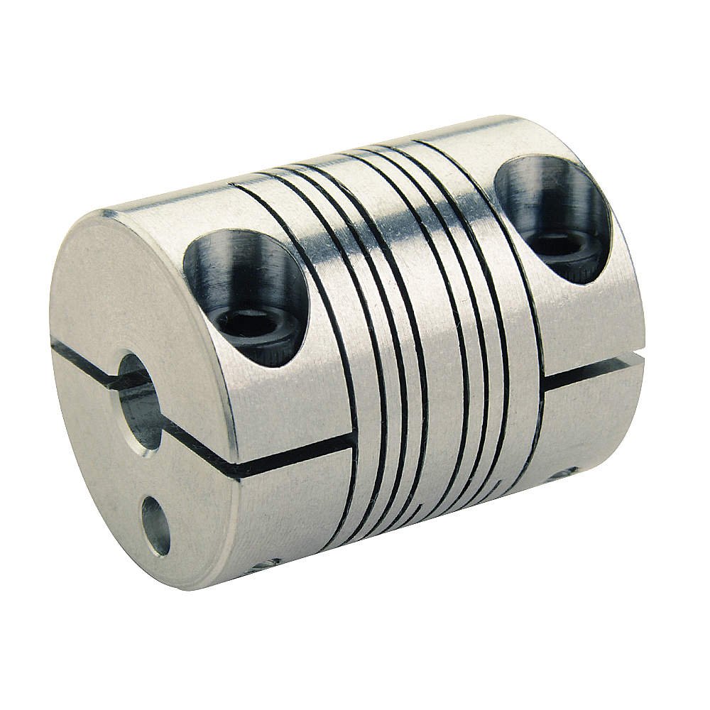 Ruland PCMR25-9-8-SS 303 Stainless Steel Beam Coupling, 4-Beam Clamp Style, 9 mm x 8 mm Bores, 25.4 mm OD, 31.8 mm Length