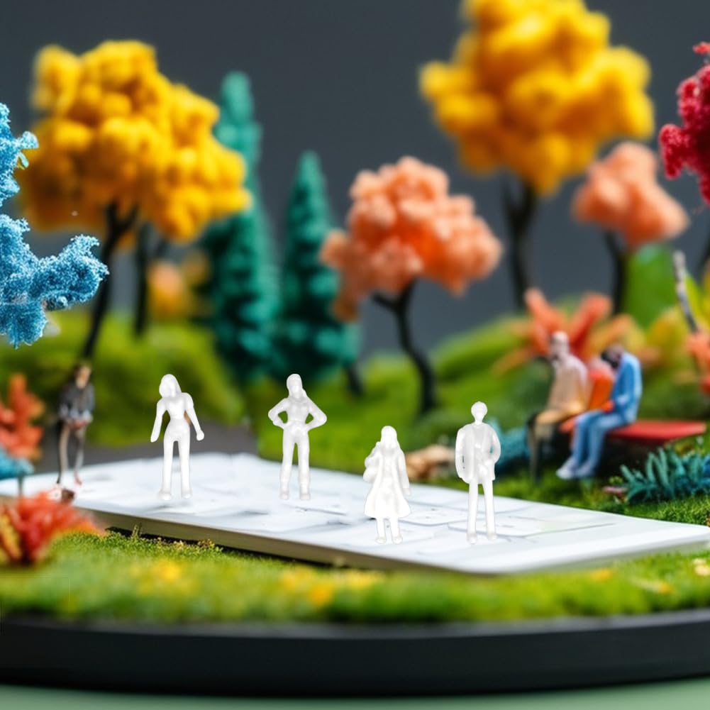 Doyomtoy 100 Figurines Miniatures 1:75 – Personnages Peints Aléatoires – Pour Dioramas Et Maquettes