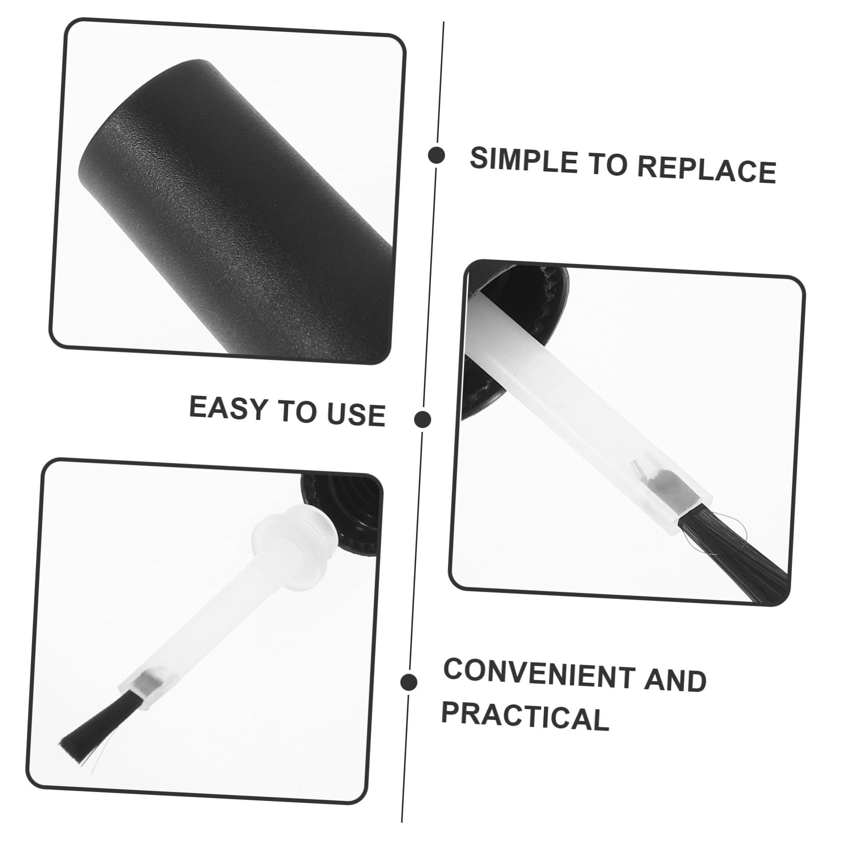 Beaupretty 80piezas Pinceles Para Esmalte De Uñas Con Cepillos De Reemplazo Para Botellas De Esmalte y Gel Diseño Práctico y Para Aplicación