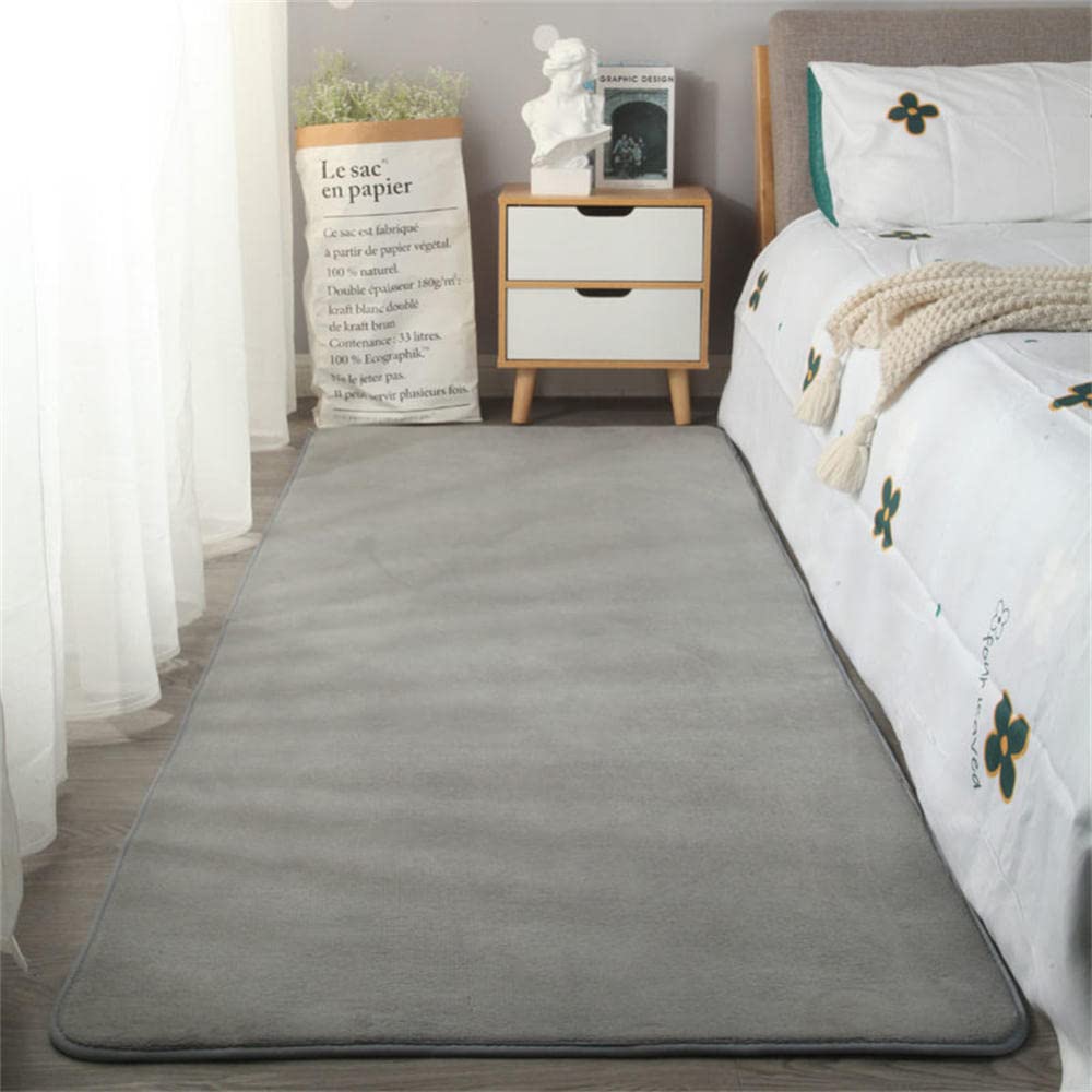 Tapis de salon moderne pour chambre d'enfant doux et grand tapis argent LUNEZY